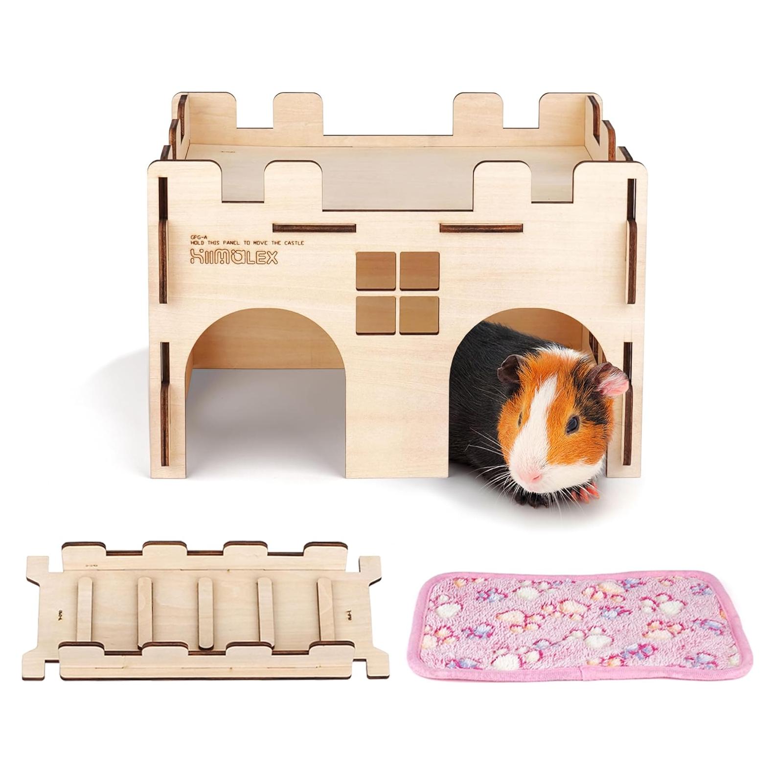 Castillo de Madera HIIMALEX para Conejos 20x15 cm Resistente