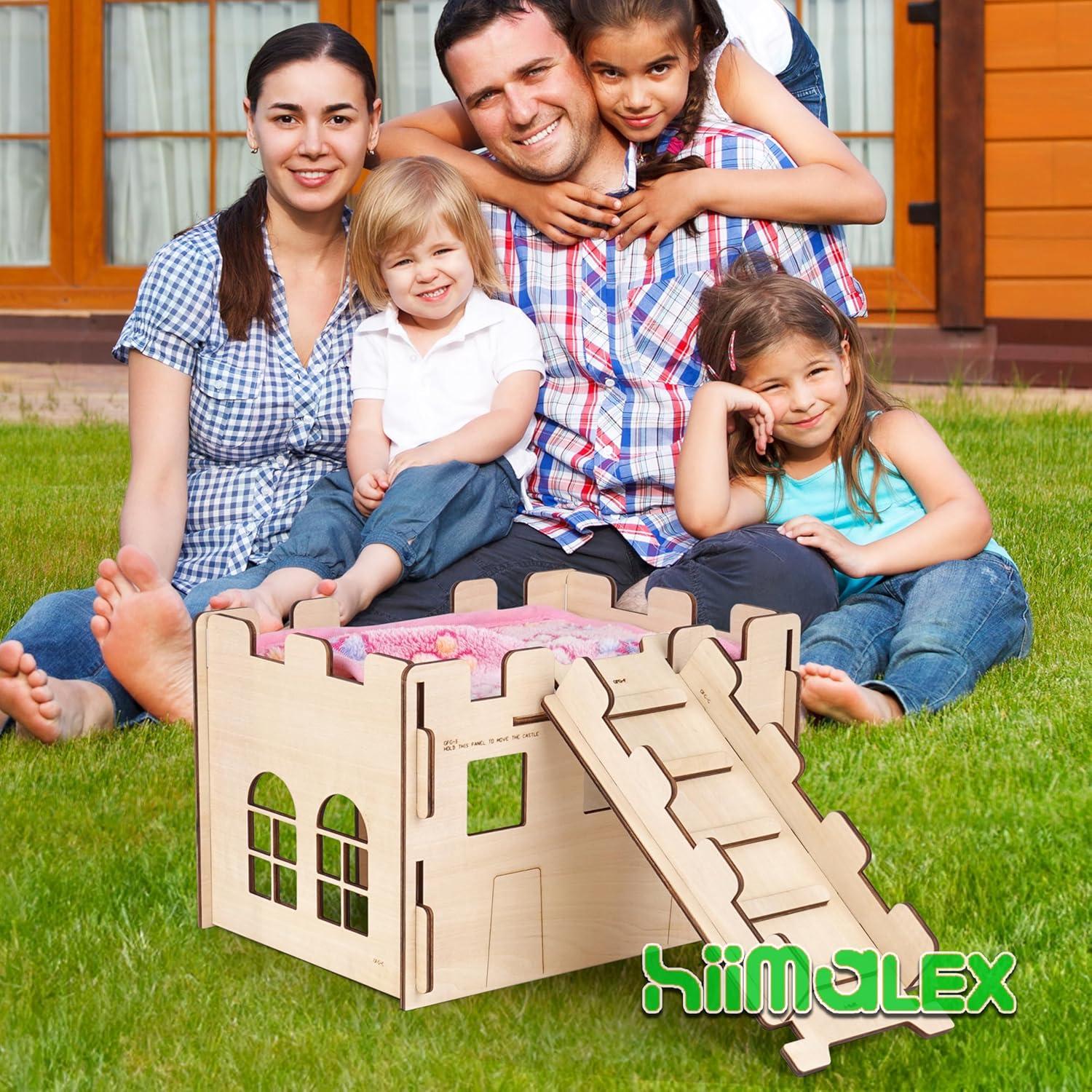 Castillo de Madera HIIMALEX para Conejos 20x15 cm Resistente