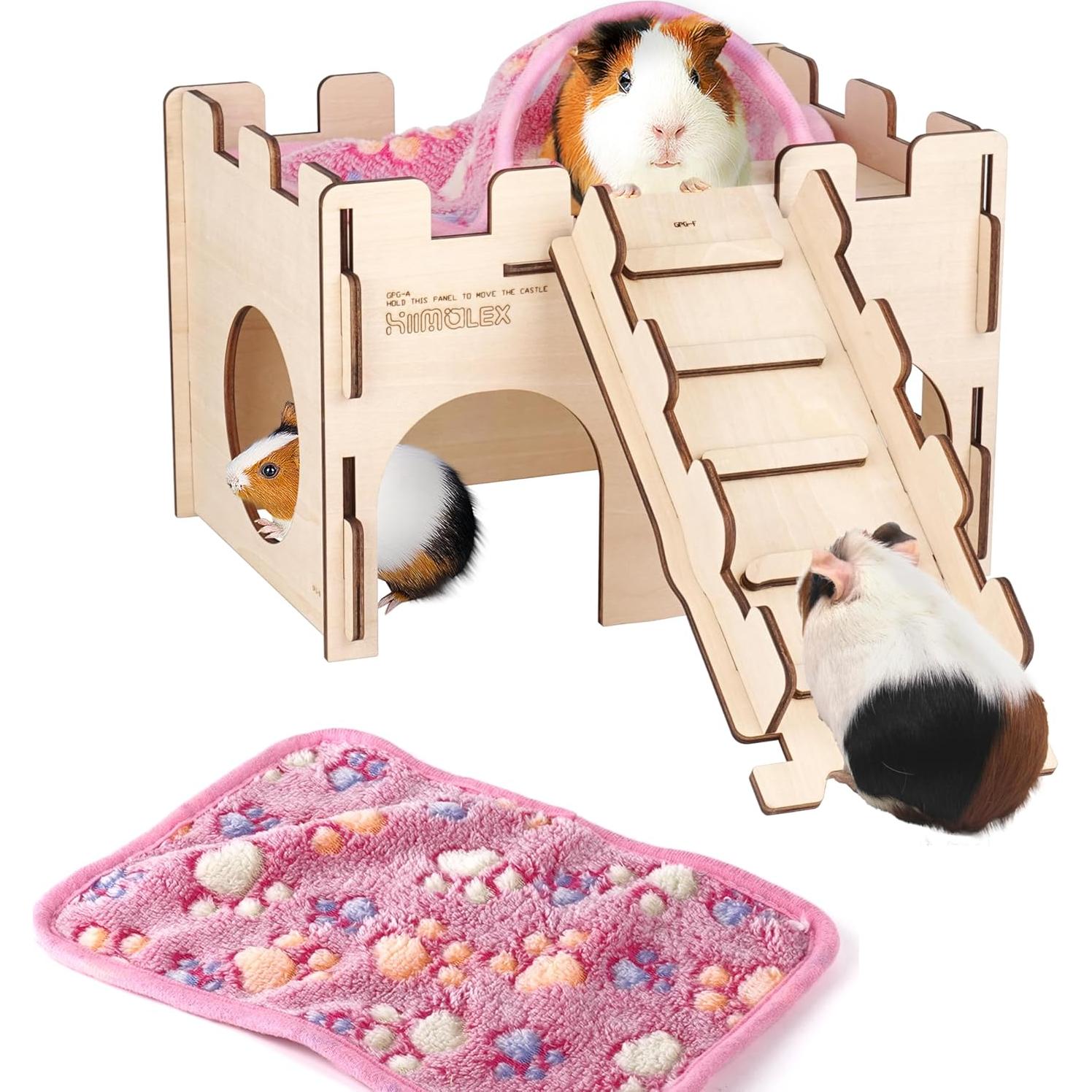 Castillo de Madera HIIMALEX para Conejos 20x15 cm Resistente