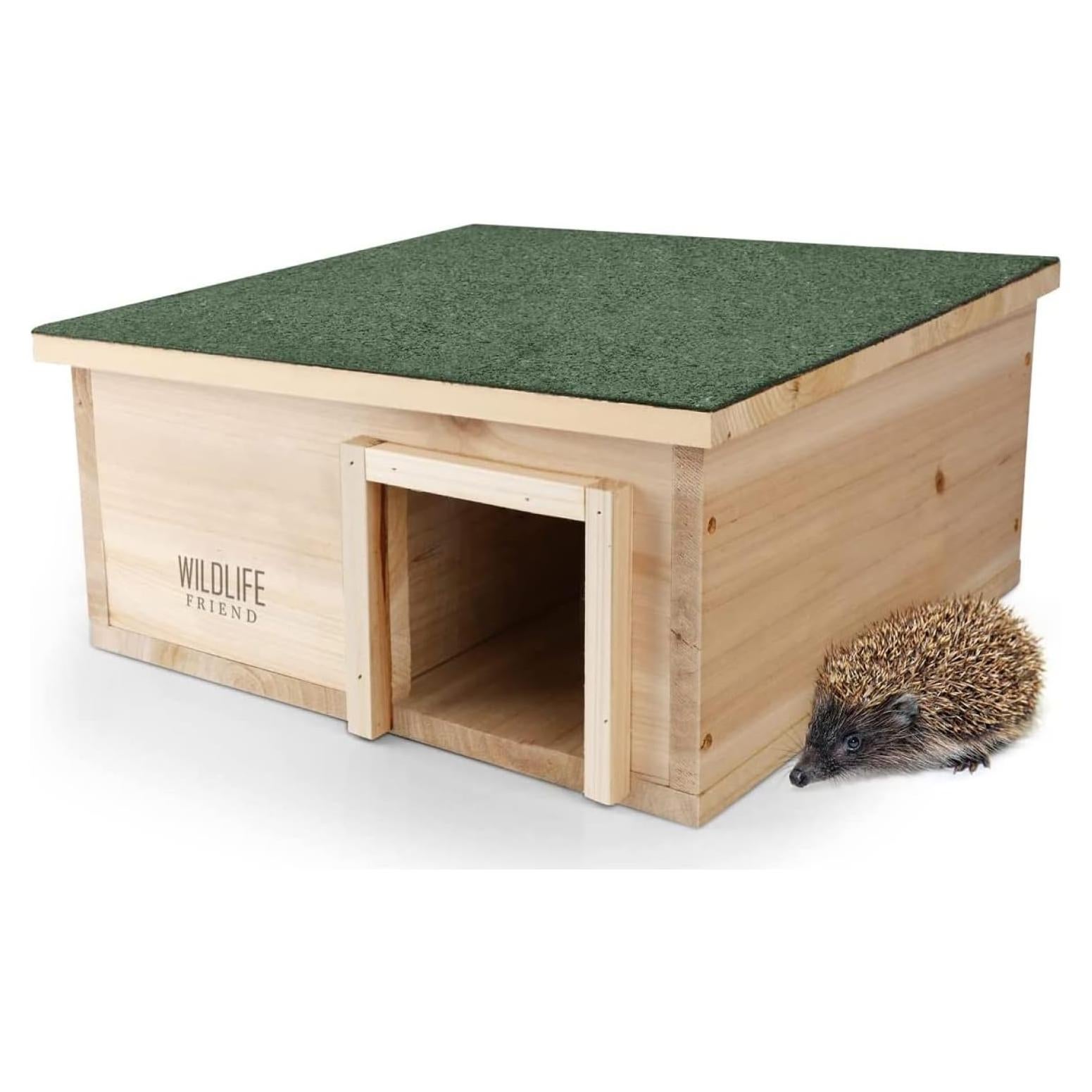 Casa de Erizo Görges Markenwelt - Refugio de Madera 40x40x19 cm