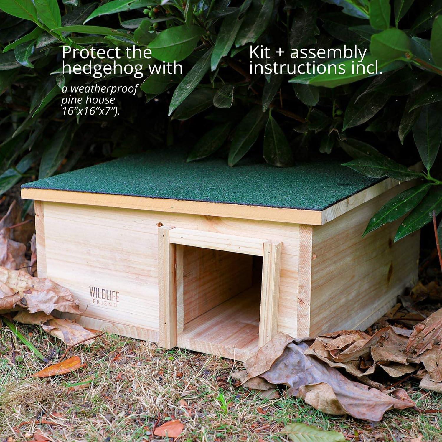 Casa de Erizo Görges Markenwelt - Refugio de Madera 40x40x19 cm