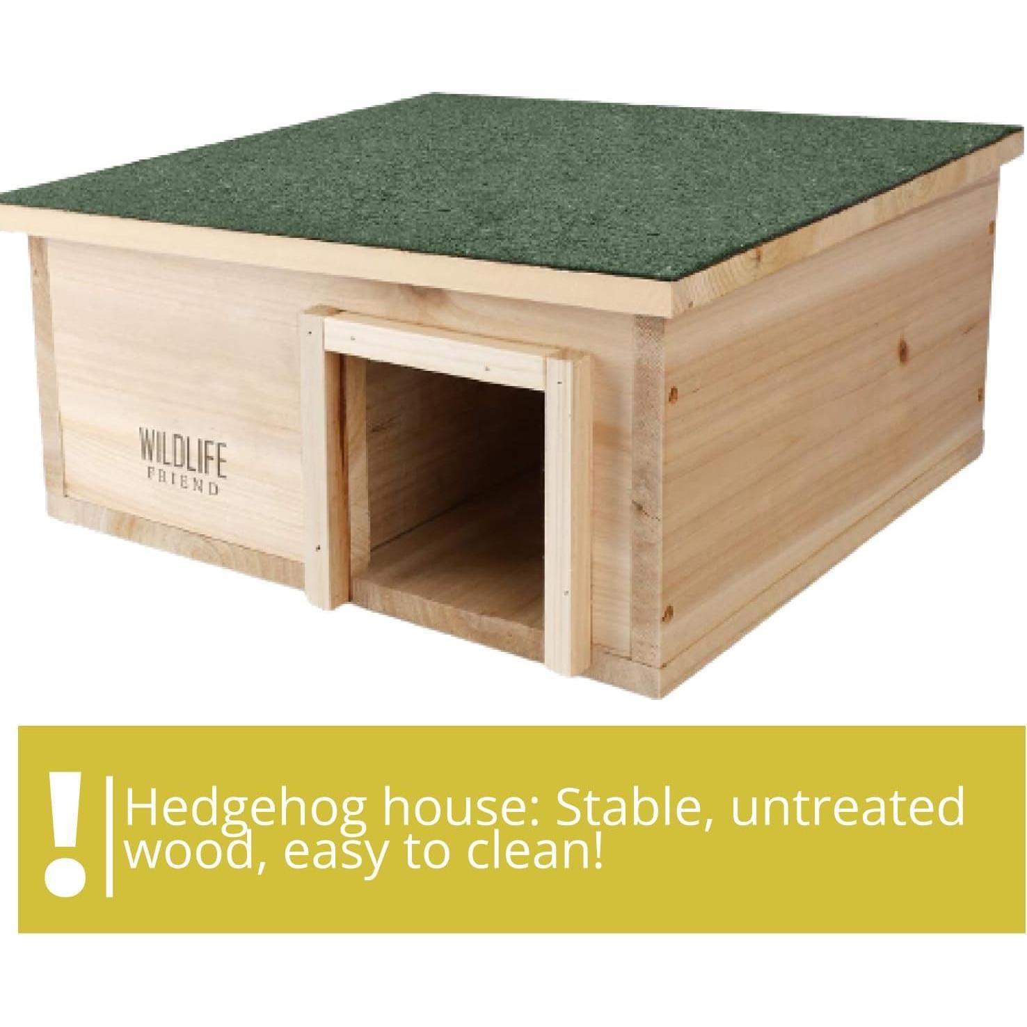 Casa de Erizo Görges Markenwelt - Refugio de Madera 40x40x19 cm