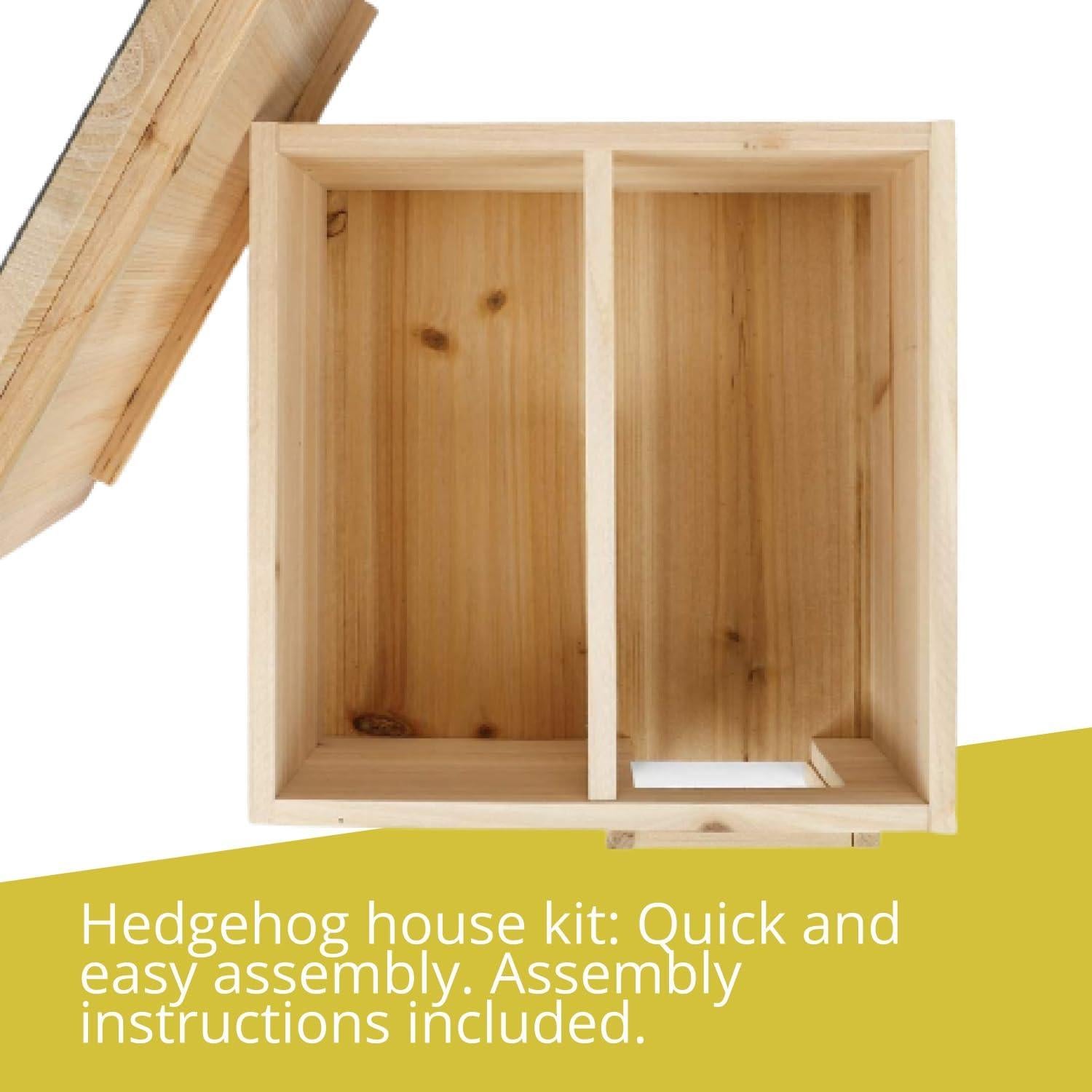 Casa de Erizo Görges Markenwelt - Refugio de Madera 40x40x19 cm