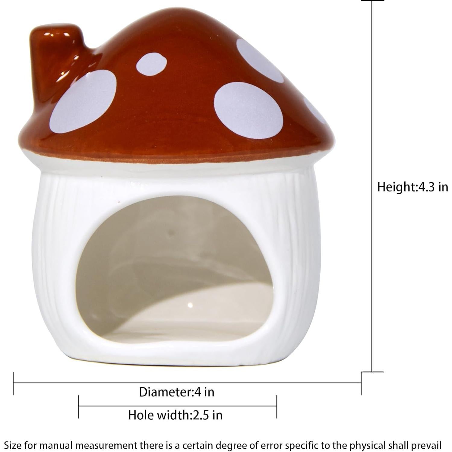 Escondite de Hongo de Cerámica Bifang para Hámsters y Chinchillas