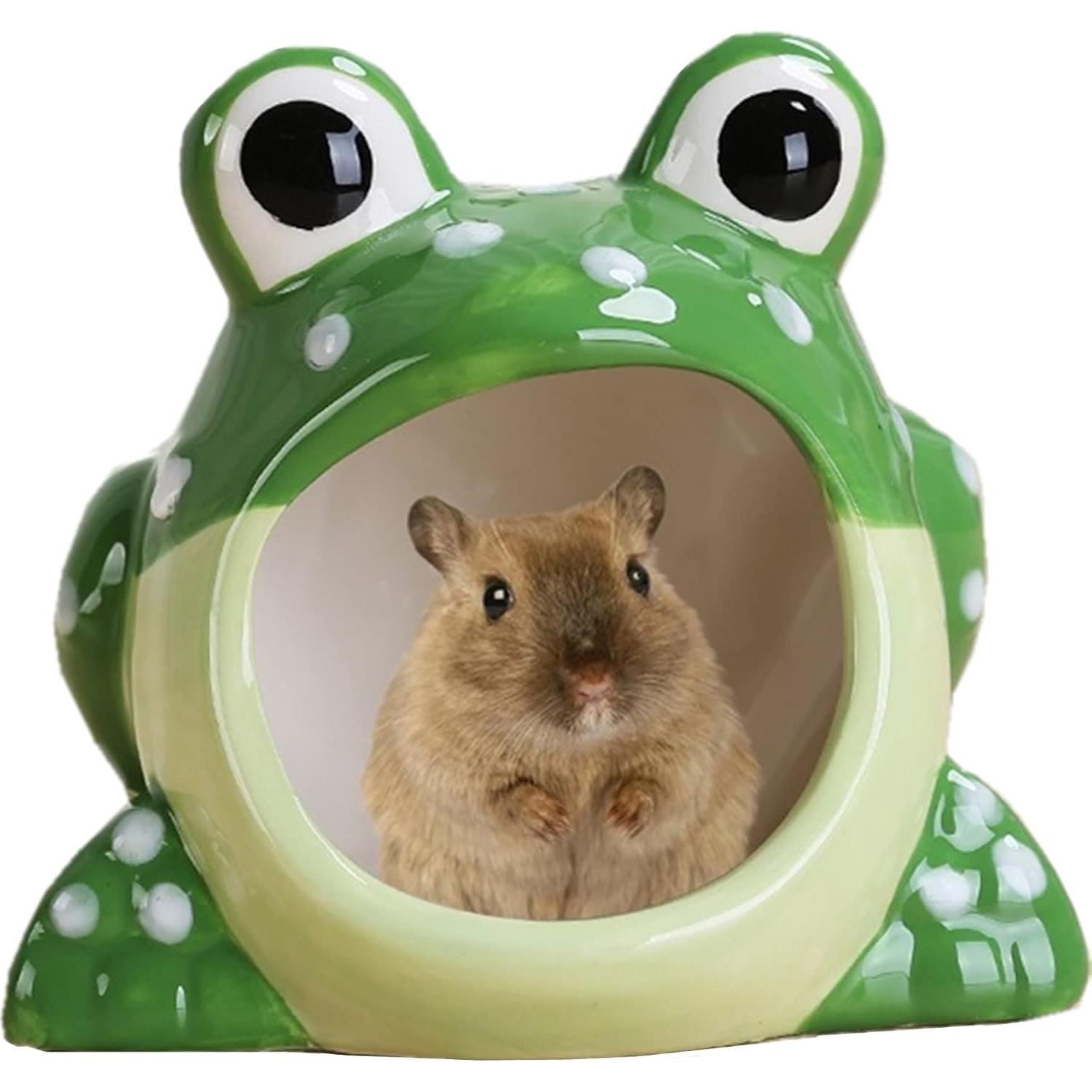 Casa Escondite Cerámica para Hámster WNZQK Forma de Fresa