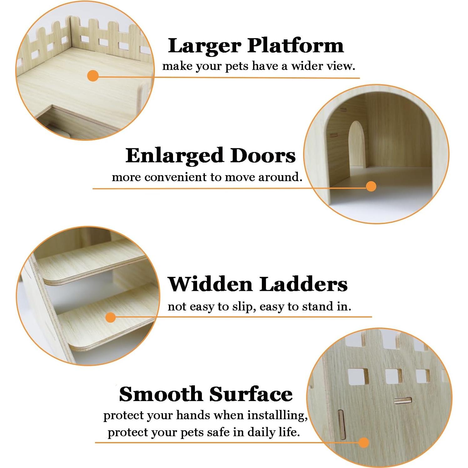 Refugio para Hámster AZH Tech 25.4x20.3x17.8 cm Madera