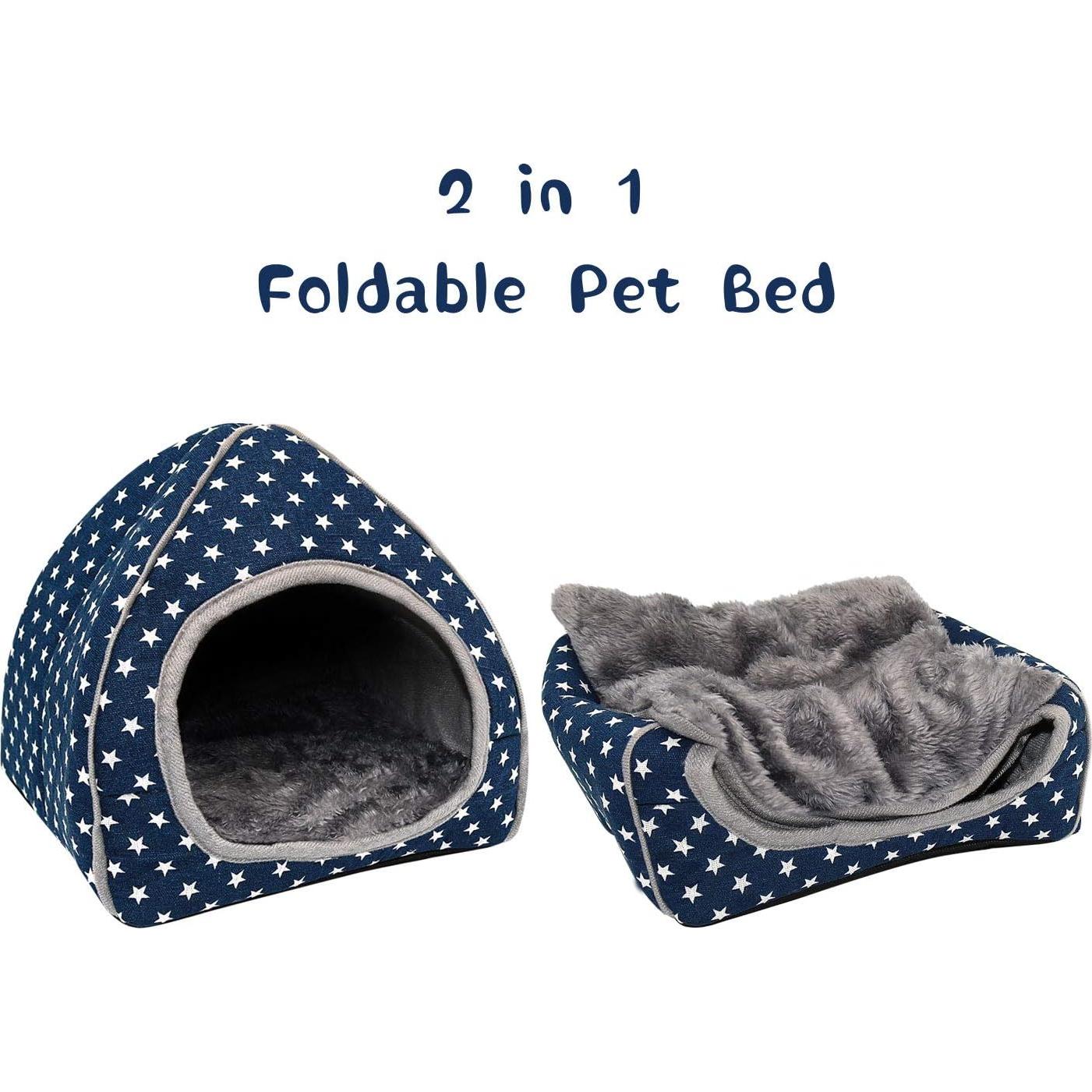 Casa de Cuy BWOGUE Cueva Acogedora 26x26x28 cm Azul