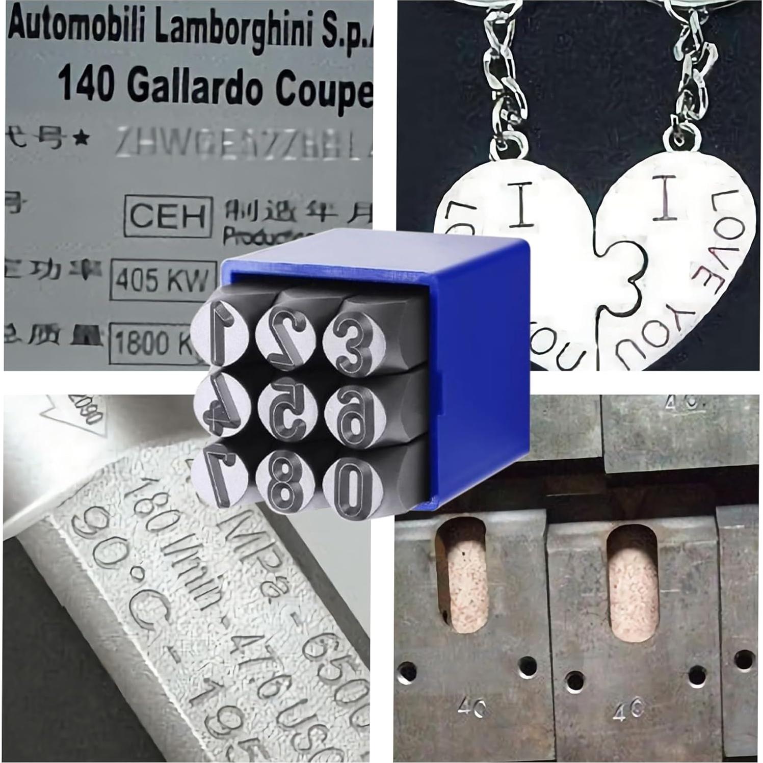 Juego de Sellos Numéricos FOCMKEAS 10mm para Metal y Madera