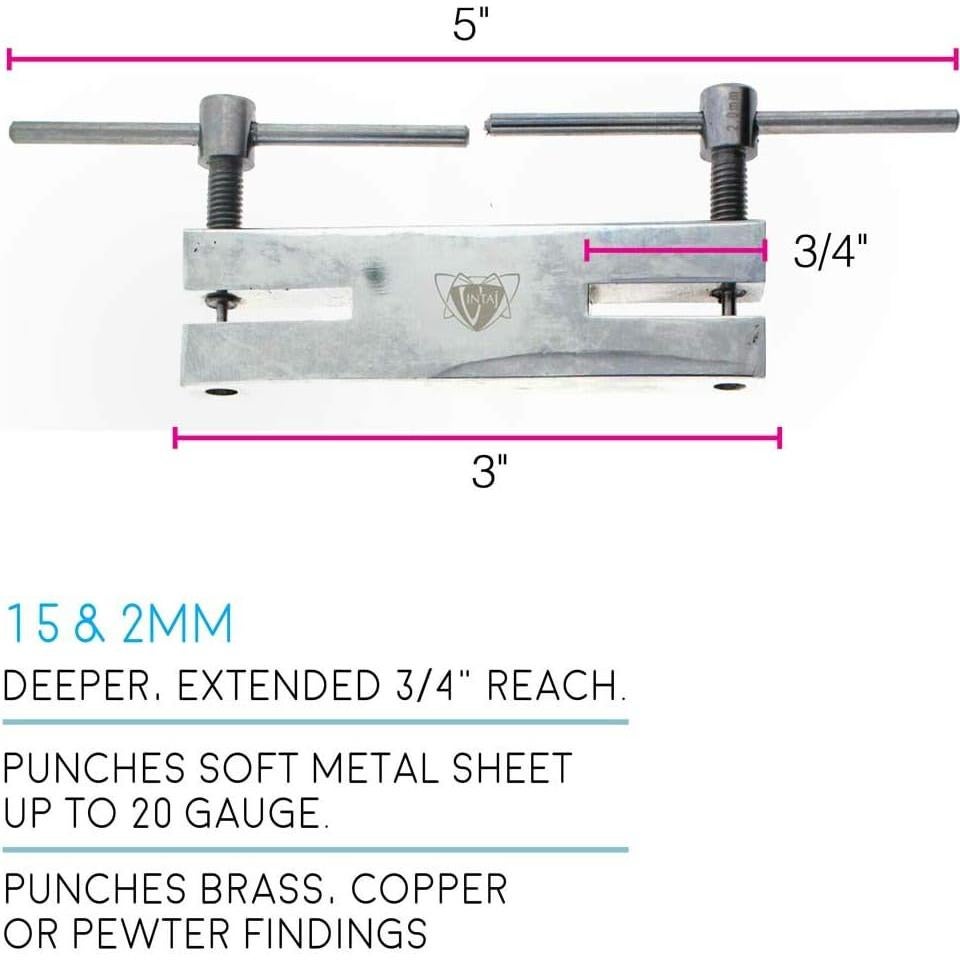 Perforadora Manual The Beadsmith - Punta Doble 1.5mm y 2mm