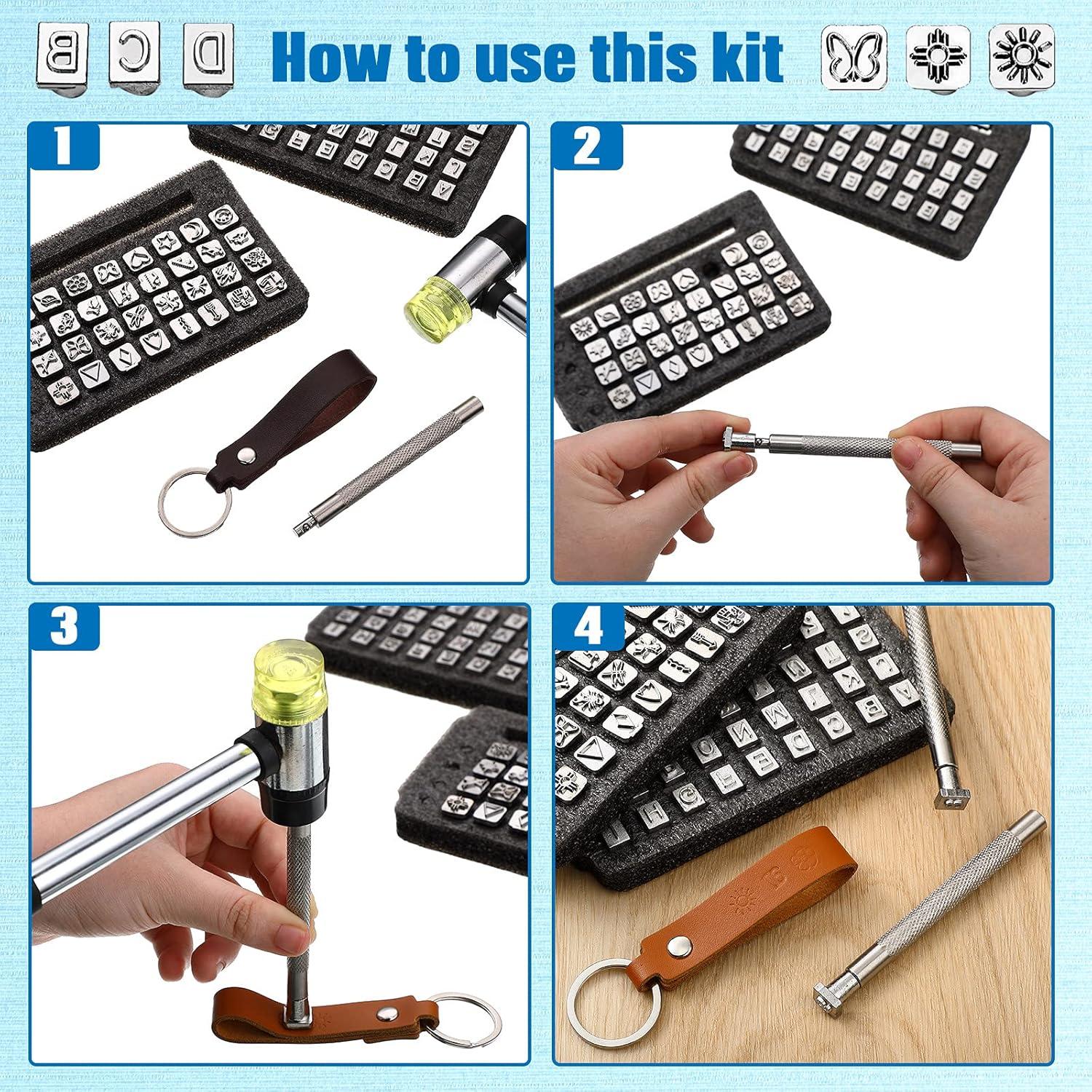 Juego de Herramientas de Estampado de Cuero WILLBOND 70 Piezas