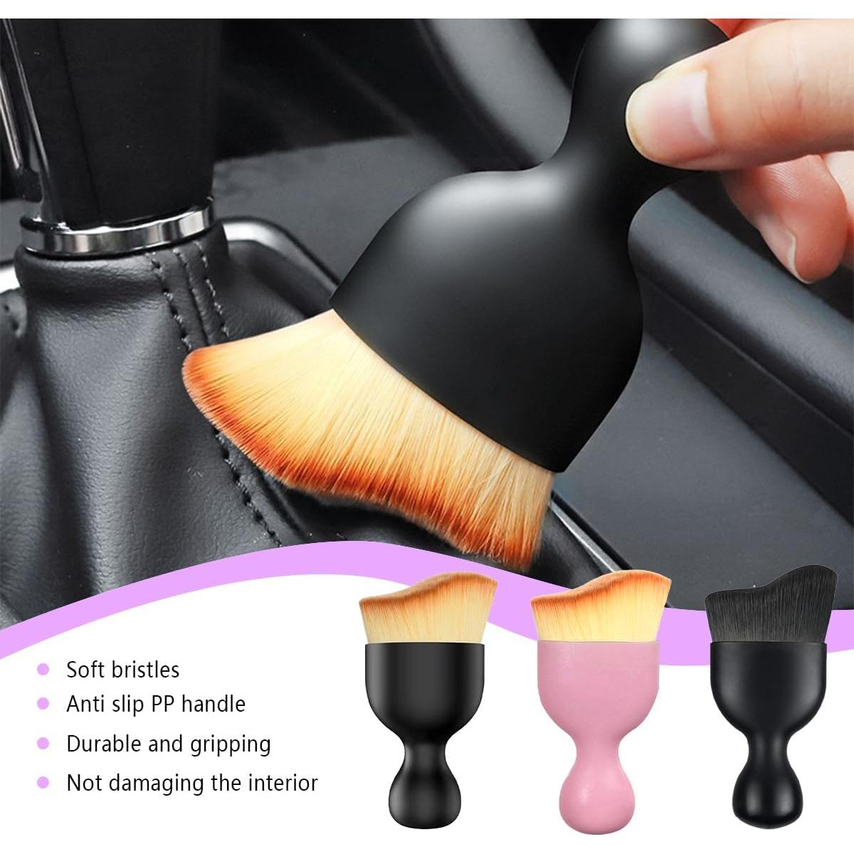 Cepillo de Limpieza para Auto LKAHG Rosa, Diseño Curvado