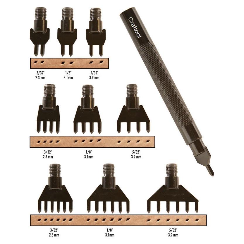 Juego de Punzones de Agujeros Tandy Leather 3009-00 - 10 Puntas
