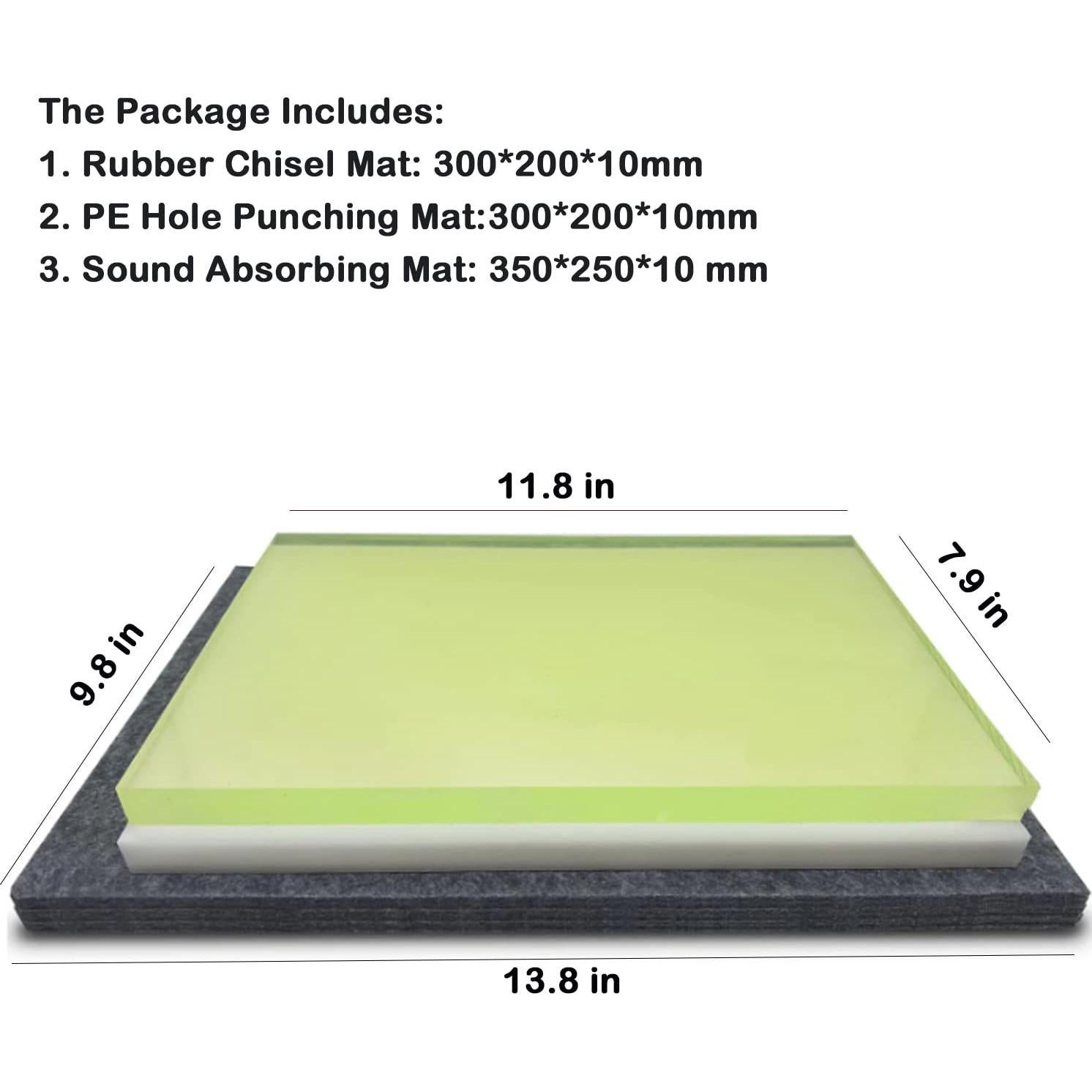 Juego de 3 Tapetes de Perforación Joidiy para Cuero 30x25cm