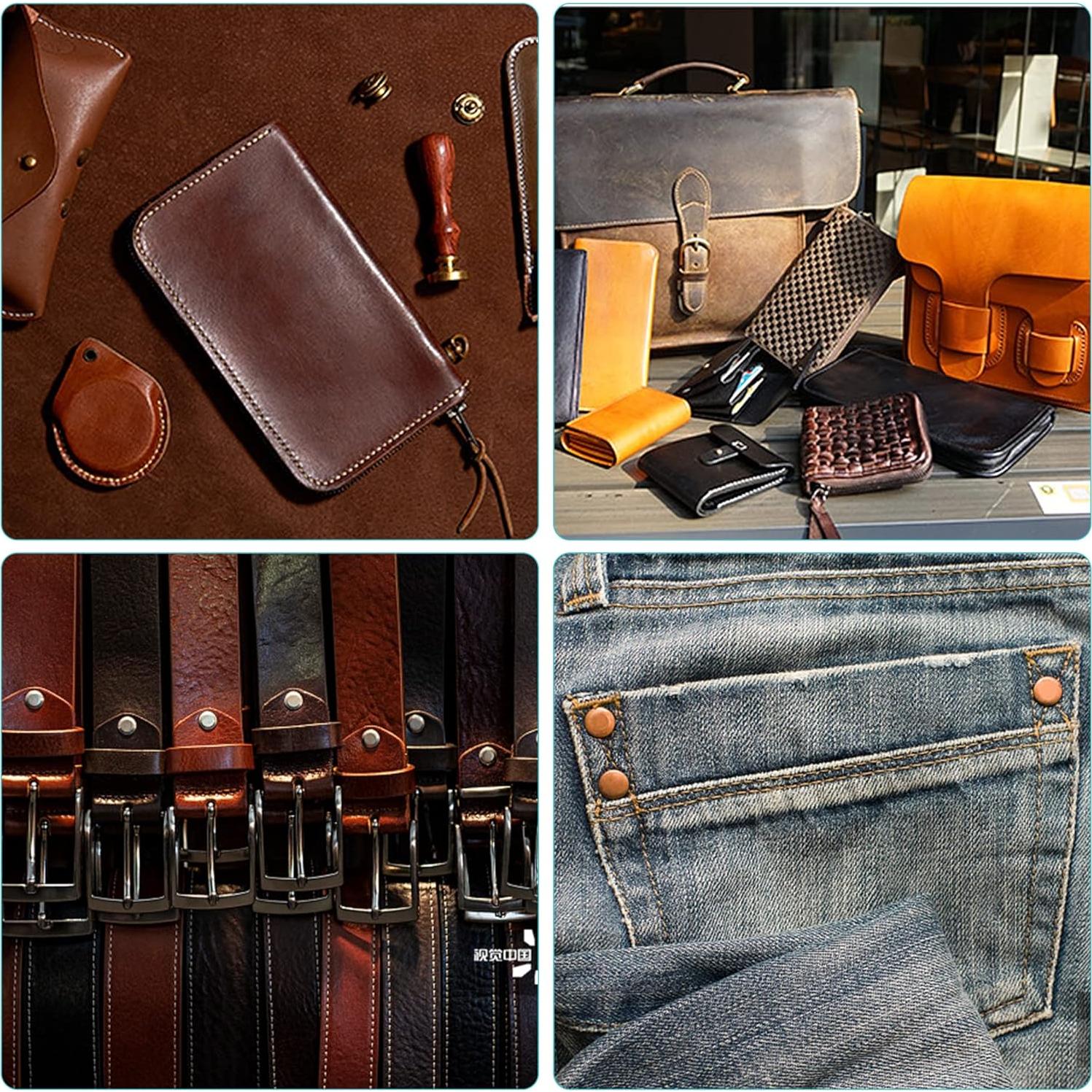 Kit de Remaches y Arandelas Aemygo 43 Piezas para Cuero