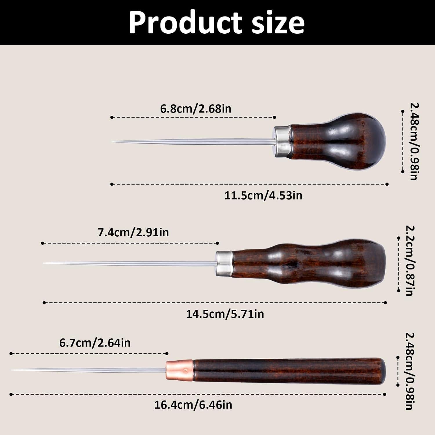 Conjunto de Herramientas de Punzón de Aguja Bewudy 3 Piezas