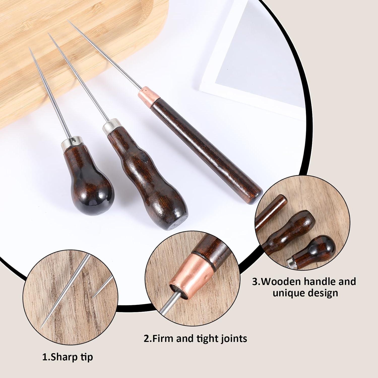 Conjunto de Herramientas de Punzón de Aguja Bewudy 3 Piezas