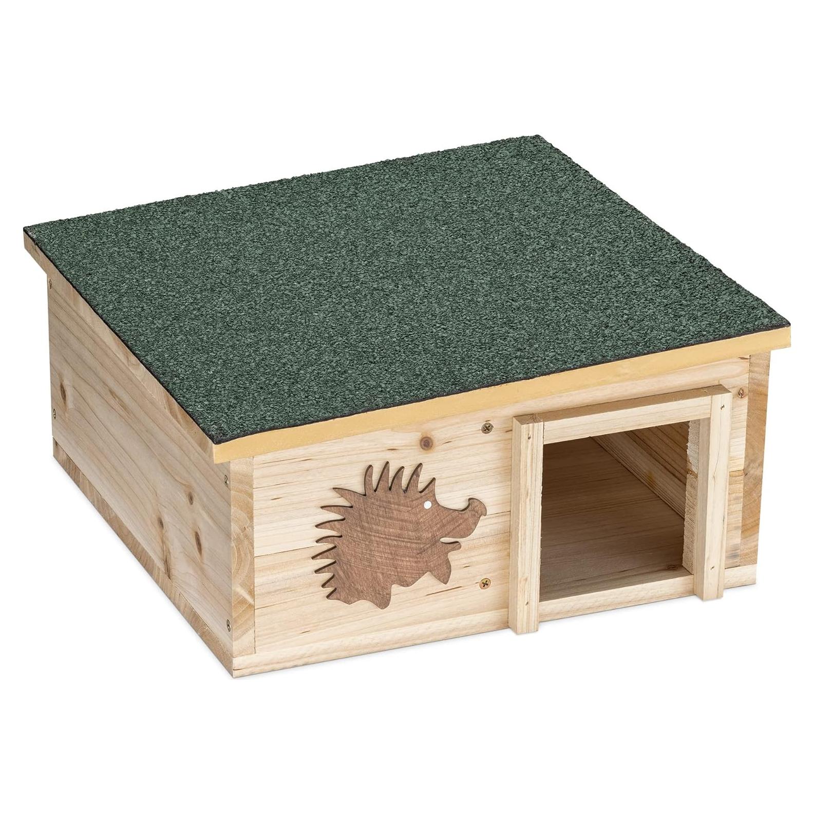 Casa de Erizo de Madera Navaris - Refugio 40x40cm para Mascotas