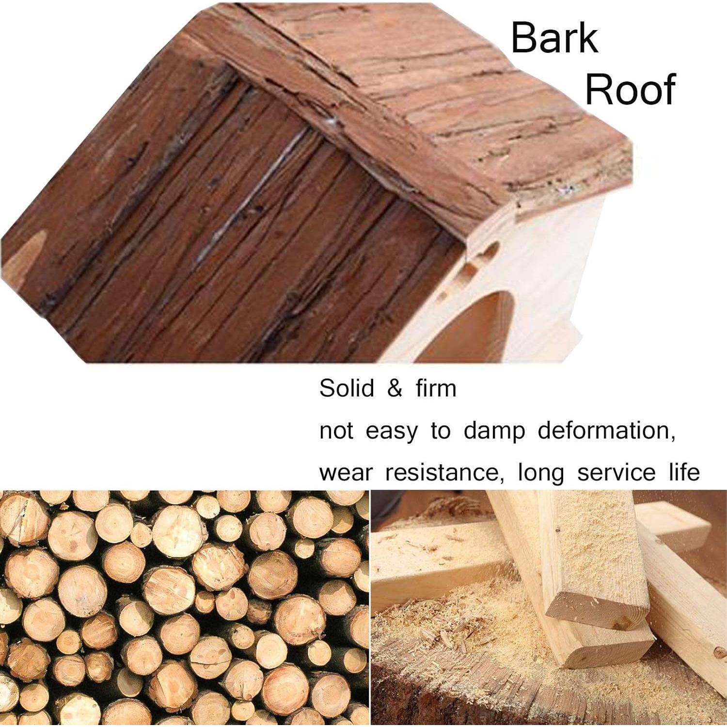 Casa de Madera Hamiledyi para Hámsters y Roedores 20x15x19 cm