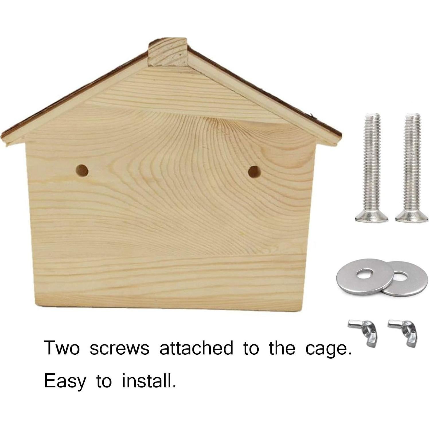 Casa de Madera Hamiledyi para Hámsters y Roedores 20x15x19 cm