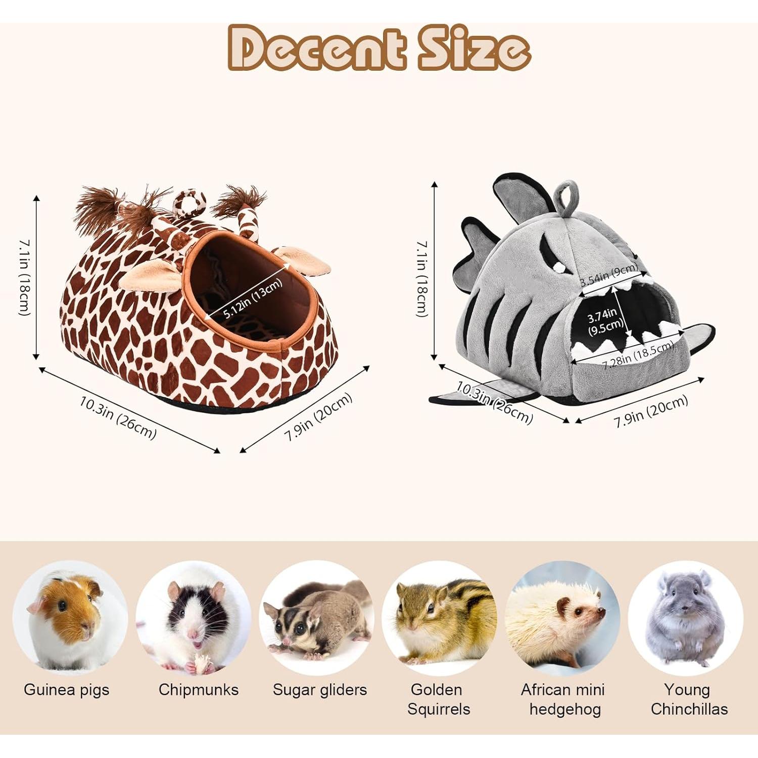 Cama para Cobayas Avont 2 Pack - Accesorios Lavables 26.2x20.1cm