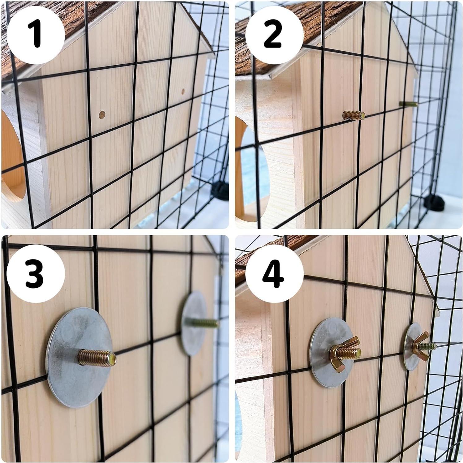 Casa de Madera para Hámster BLSMU 23.1x15x19 cm Refugio Natural