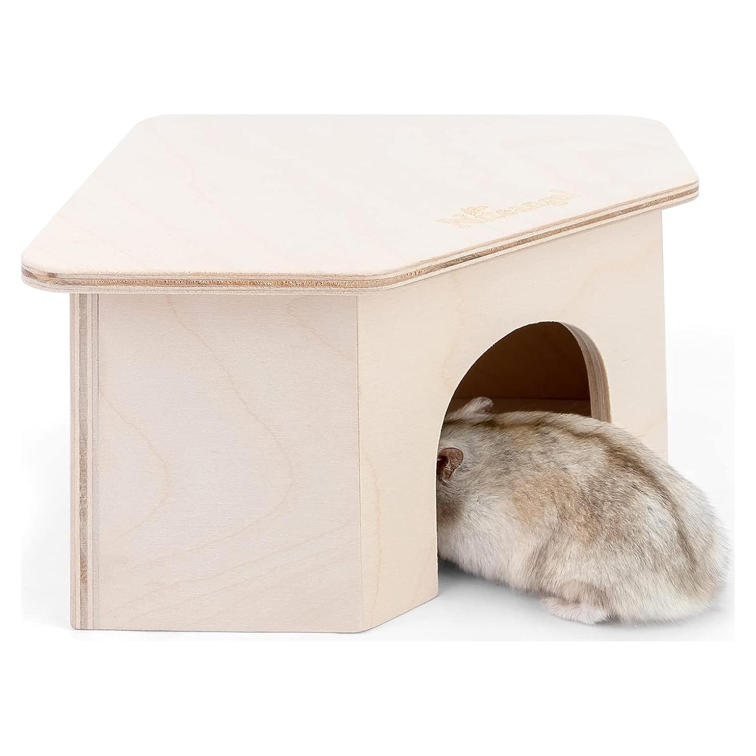 Refugio de Madera para Hámster Niteangel - Casa de Hábitat 15.9x15.8 cm