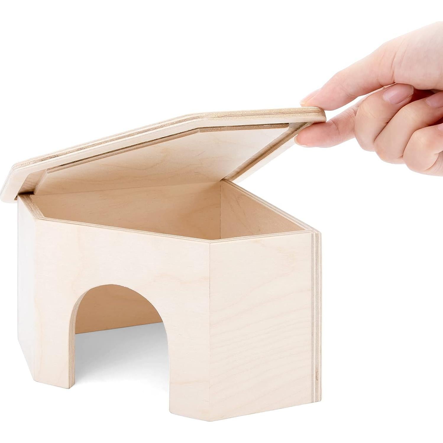 Refugio de Madera para Hámster Niteangel - Casa de Hábitat 15.9x15.8 cm