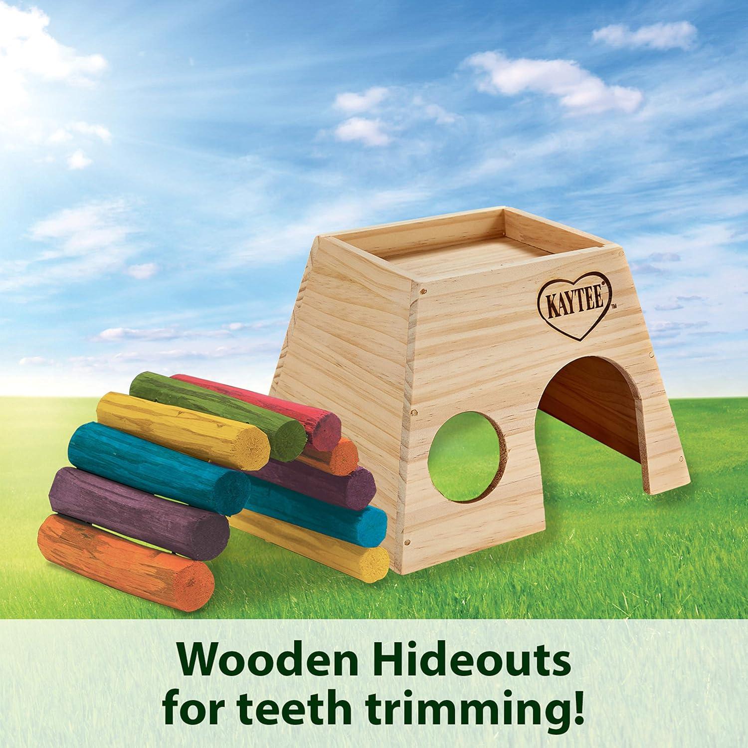 Casa para Chinchillas Kaytee de Madera Natural 20x15.8 cm