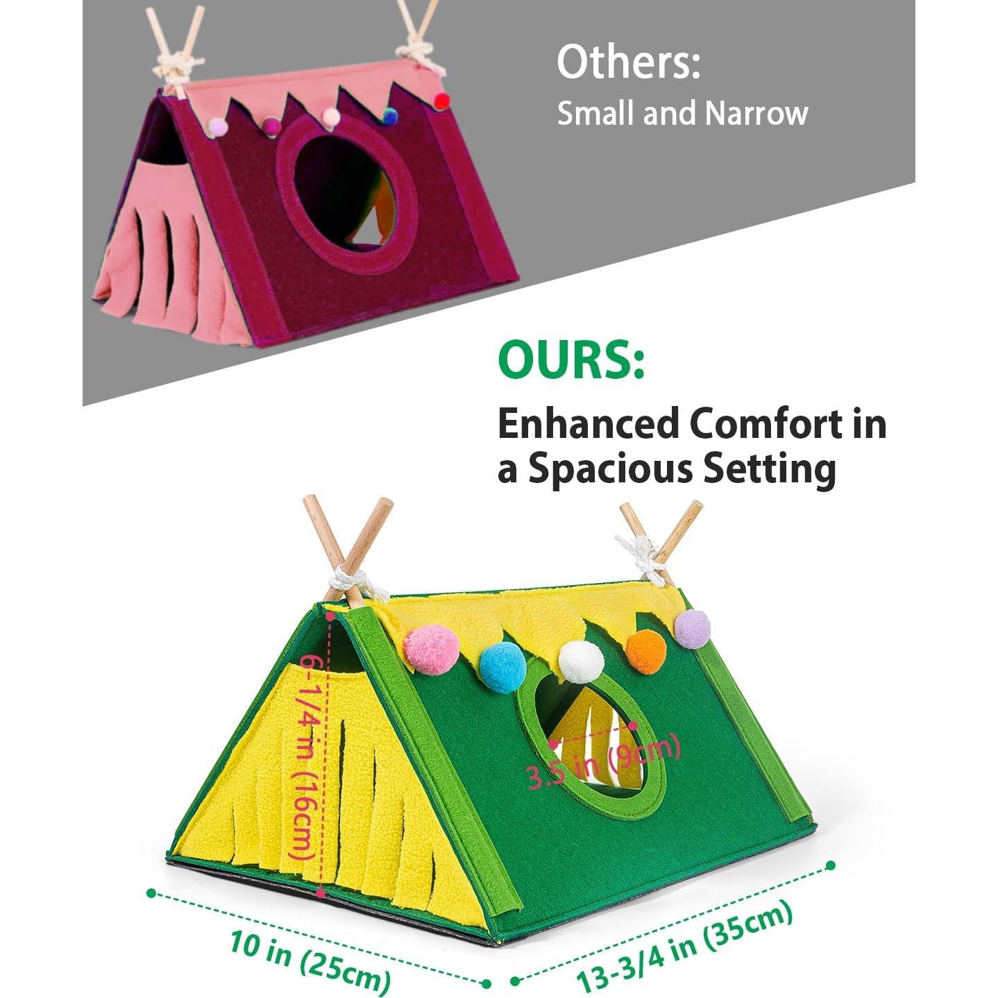 Escondite para Cobayas Harhana GT01 - Casa Túnel Lavable 34.9x25.4 cm