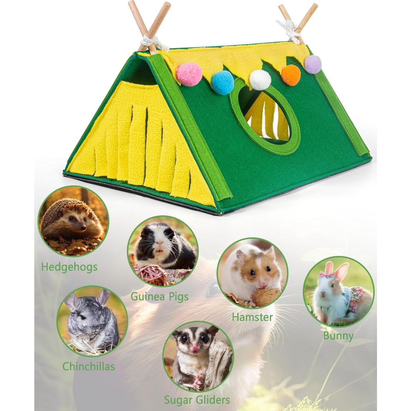 Escondite para Cobayas Harhana GT01 - Casa Túnel Lavable 34.9x25.4 cm