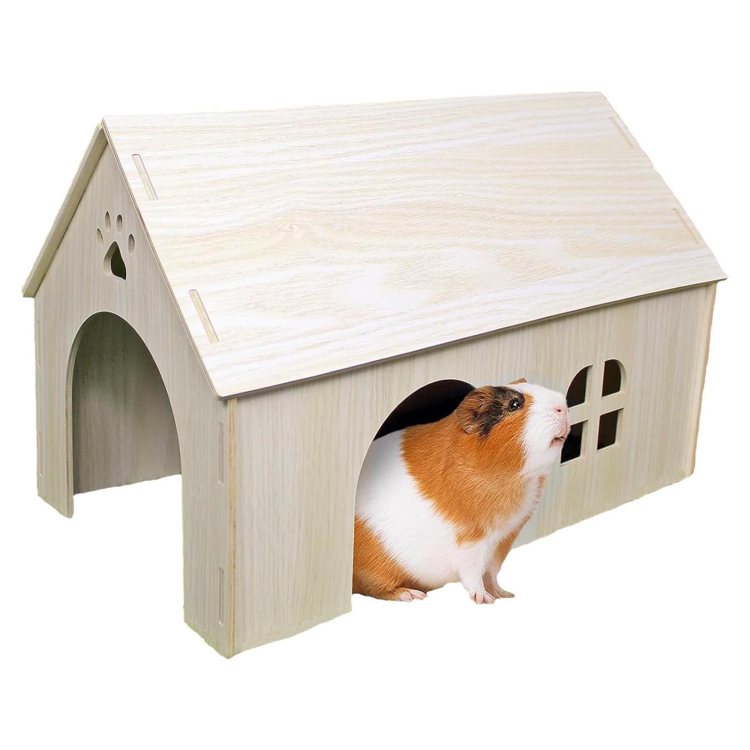 Escondite para Cobayas Amonk 38x23x25 cm Casa de Madera