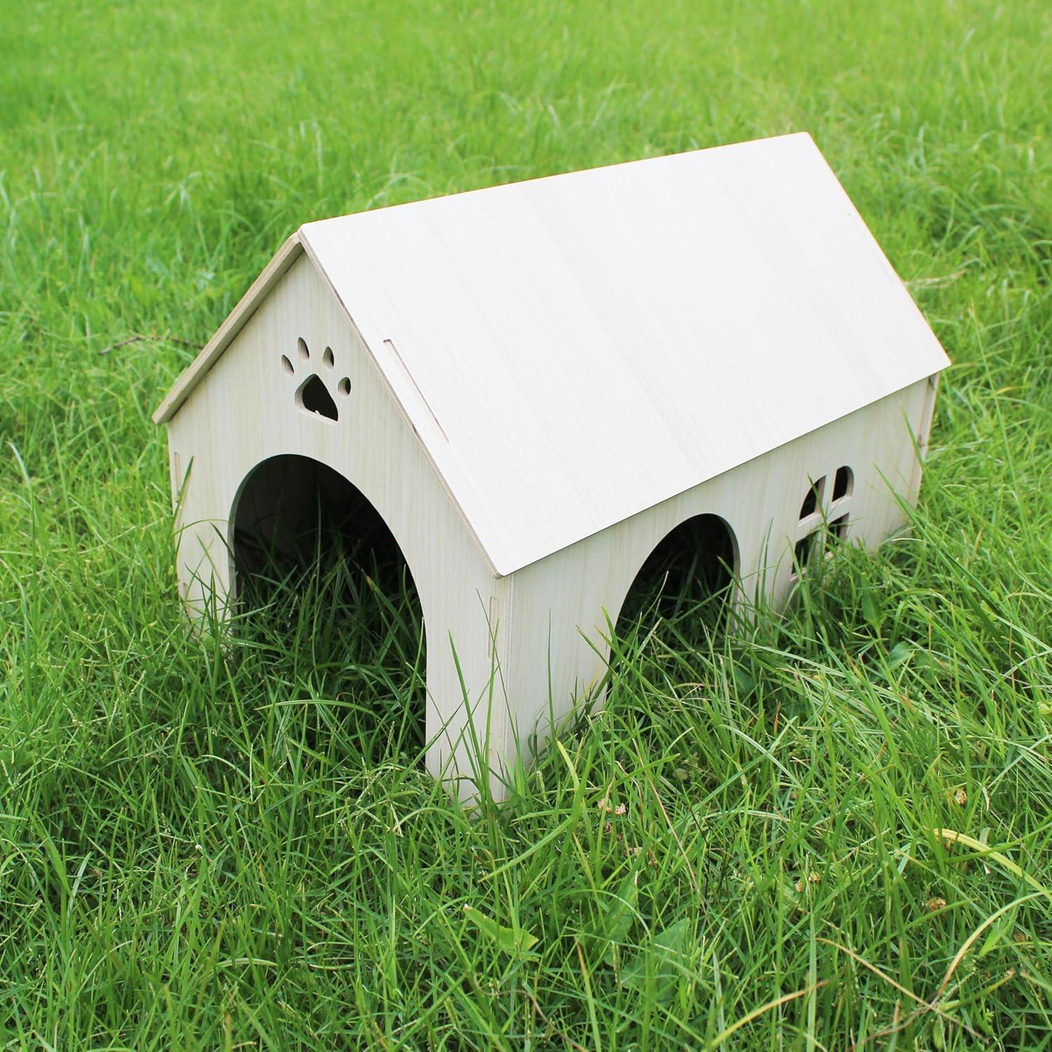 Escondite para Cobayas Amonk 38x23x25 cm Casa de Madera