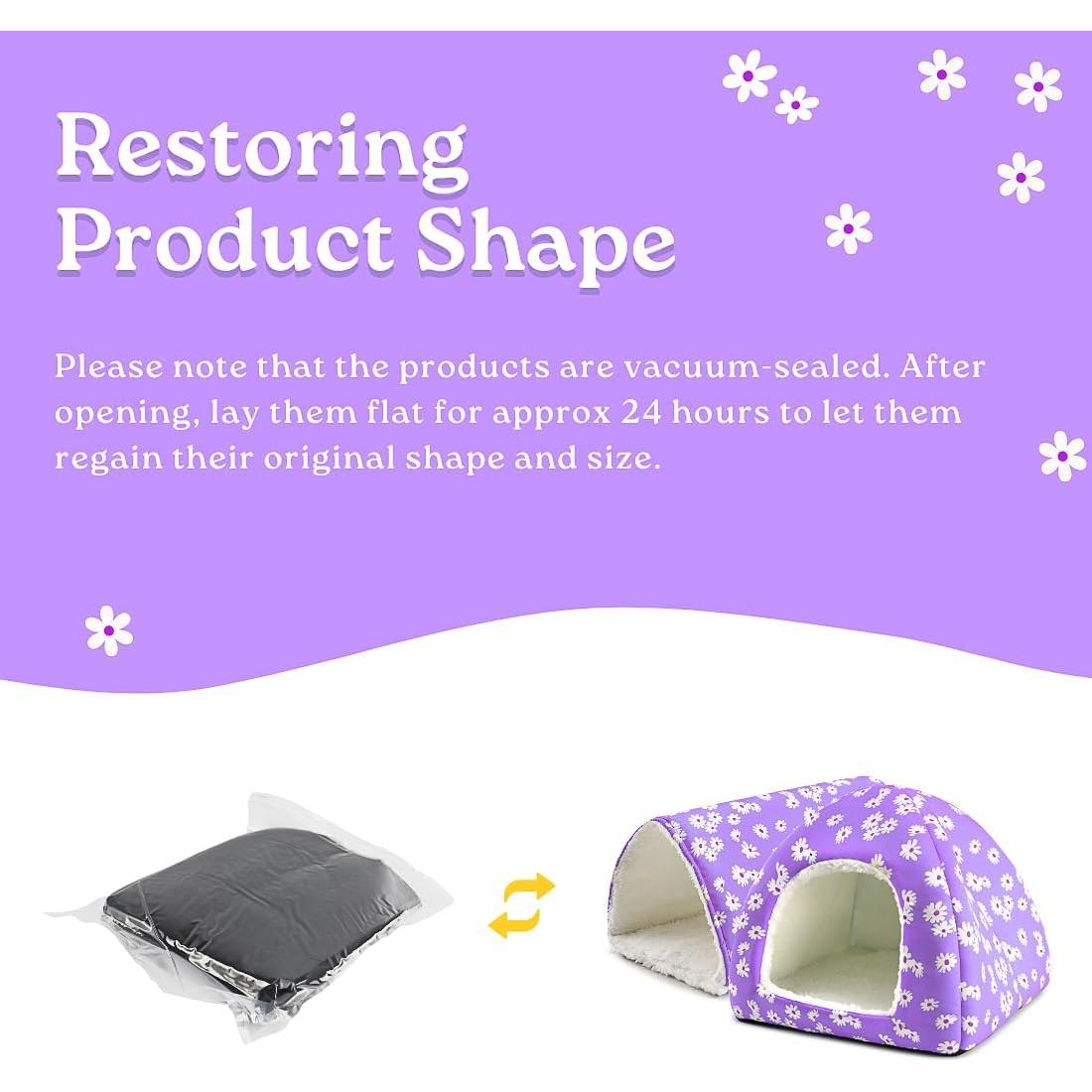 Casa y Túnel para Cobayas HeNdShe - Paquete de 2 Camas Lavables