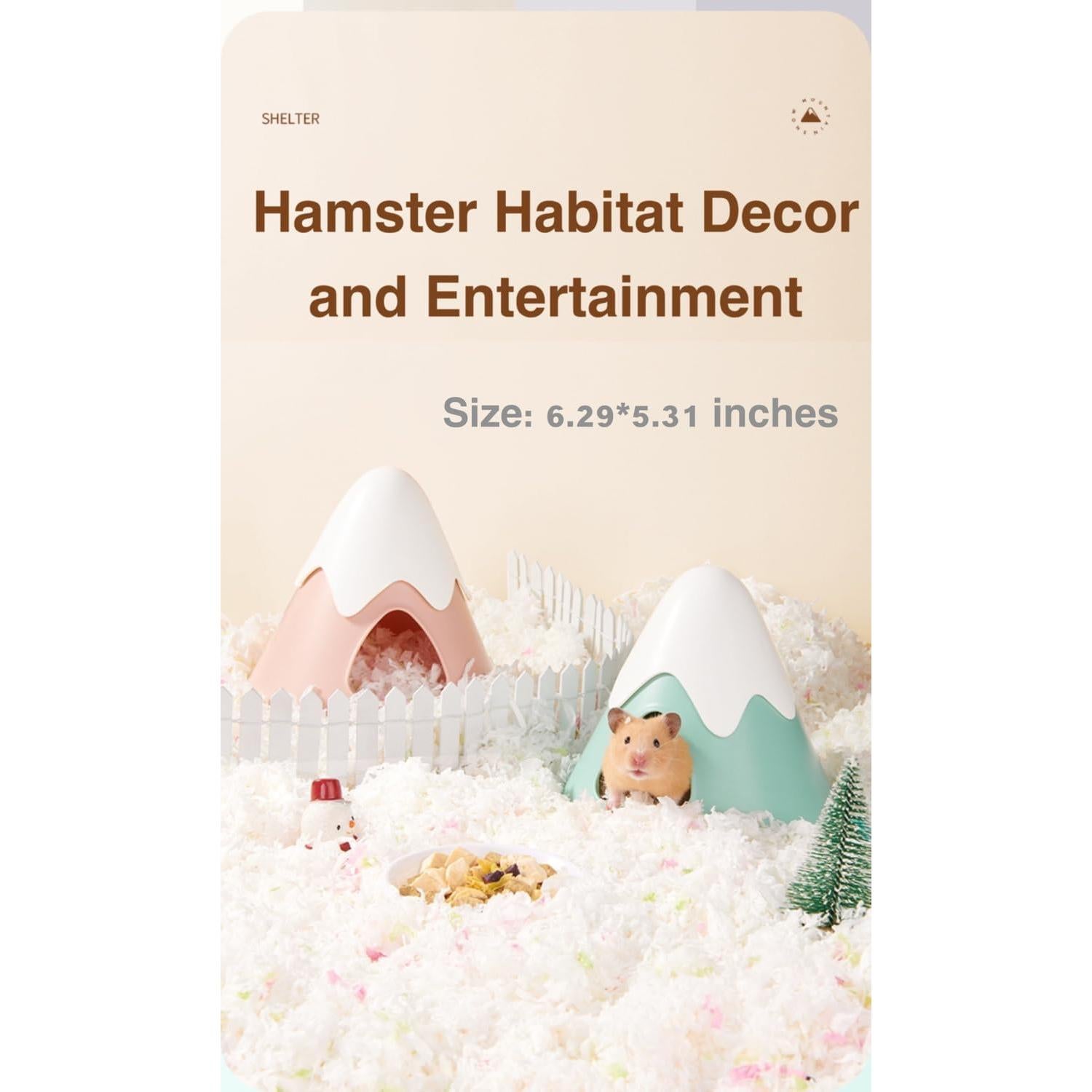 Casa Escondite para Hámster MuchuanS Montaña Nevada Azul 16x13.5cm