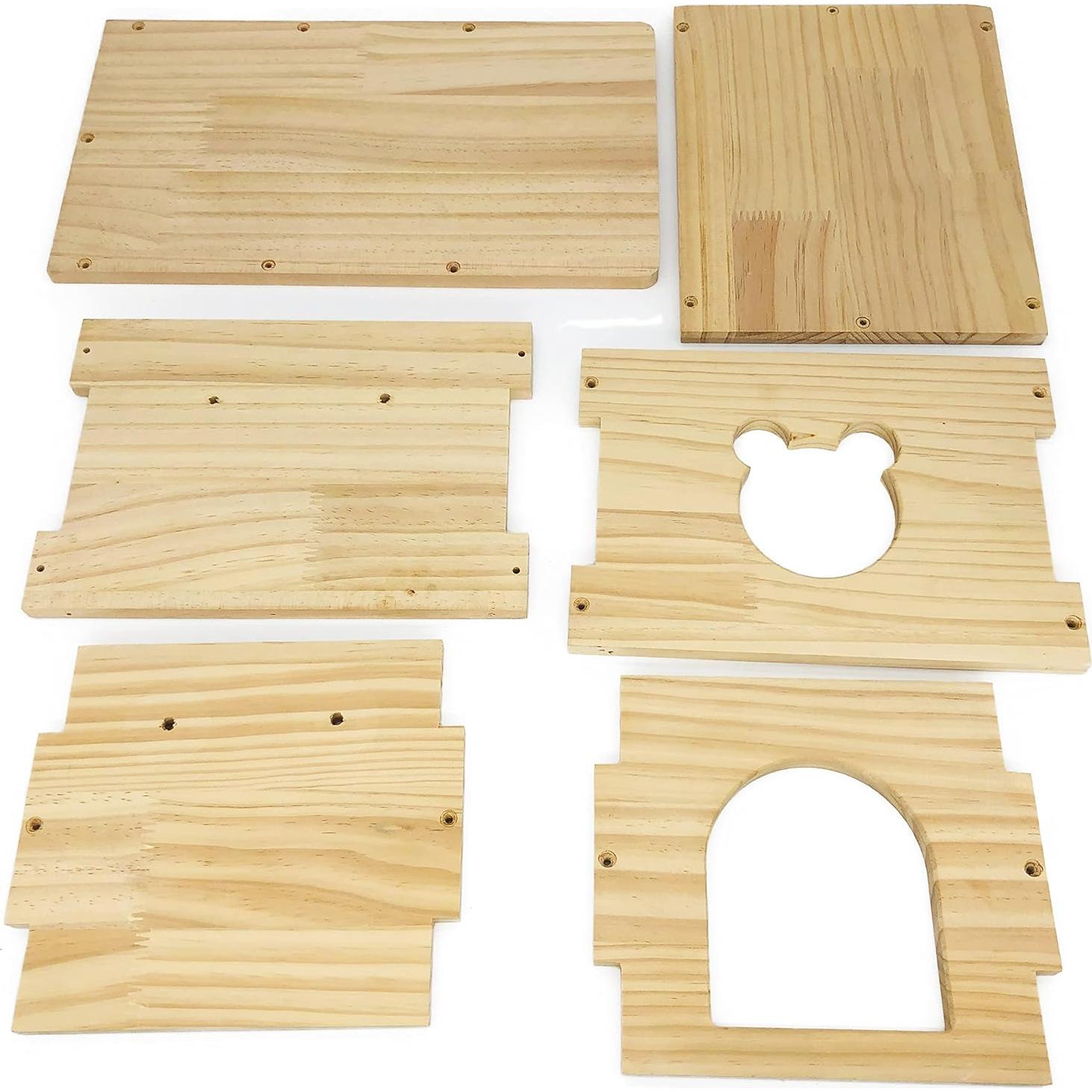 Casa de Madera para Chinchilla CAREUPET con Ventana y Plataforma