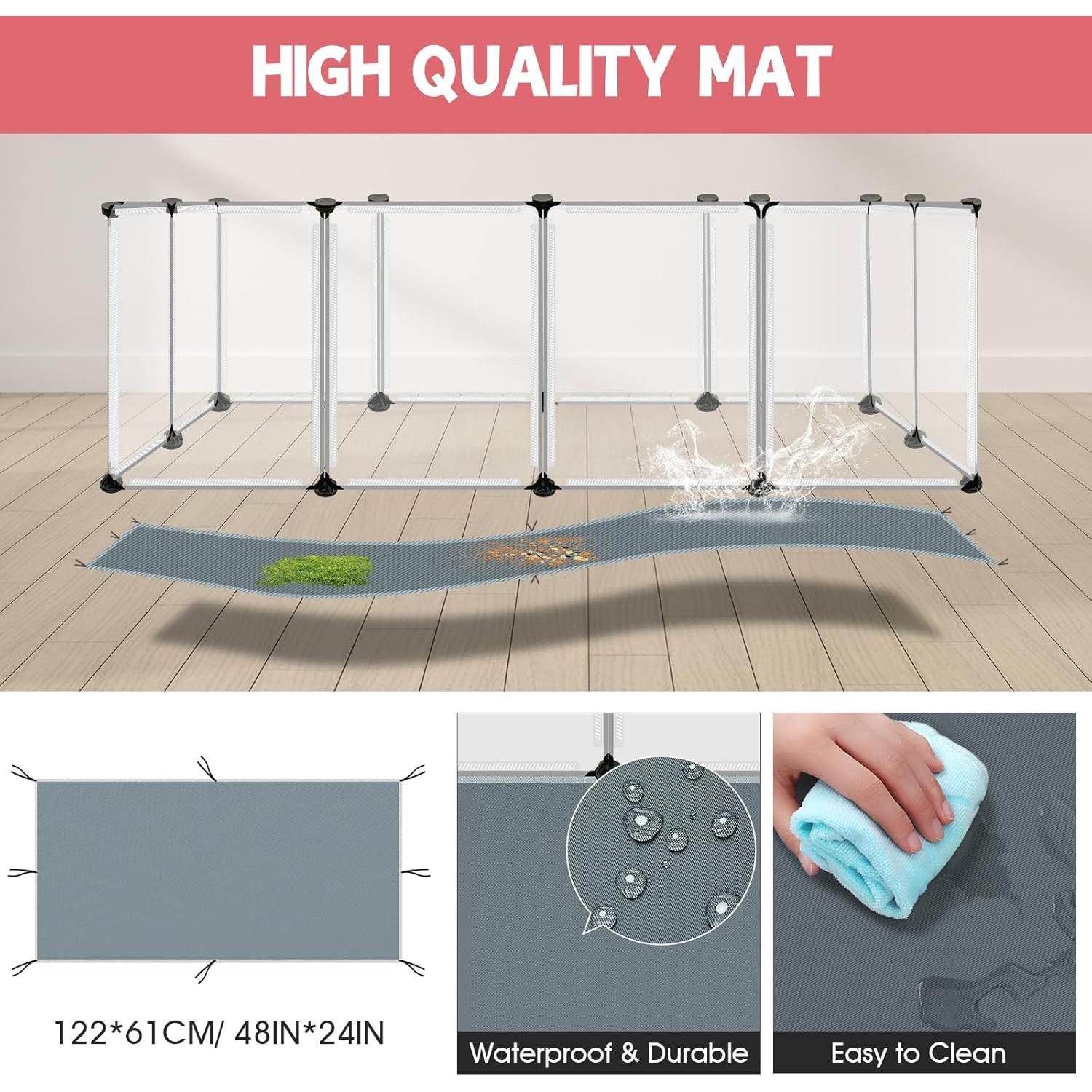 Parque Infantil para Mascotas VISCOO 20 Paneles 121.92x60.96cm