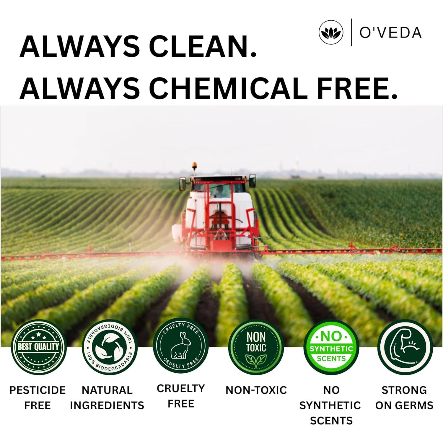 Kit de Limpieza Multiusos O'VEDA - 1 Botella Concentrado 30ml + Spray 473ml + Paño