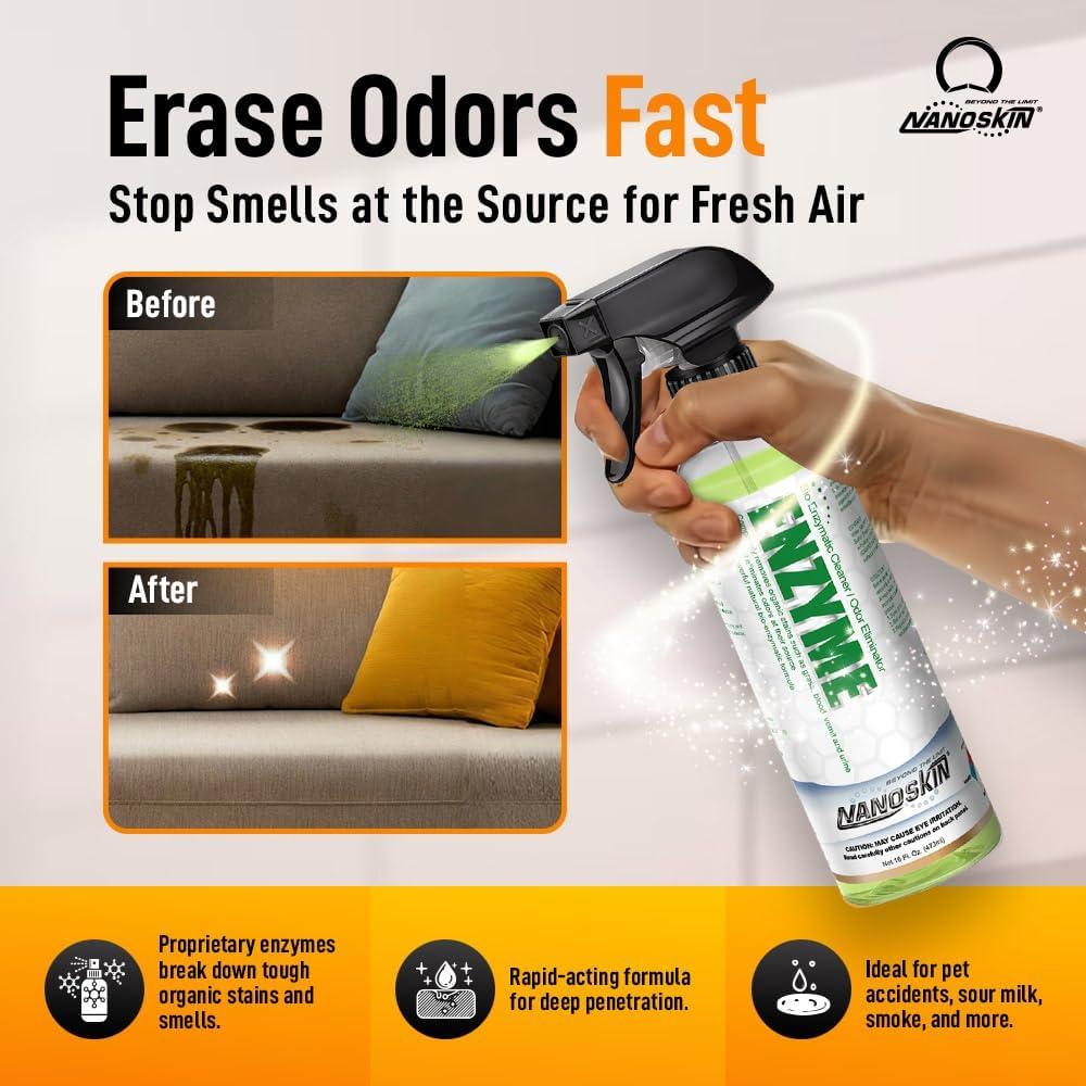 Limpiador Multiusos Nanoskin ENZYME 473 ml - Elimina Manchas y Olores