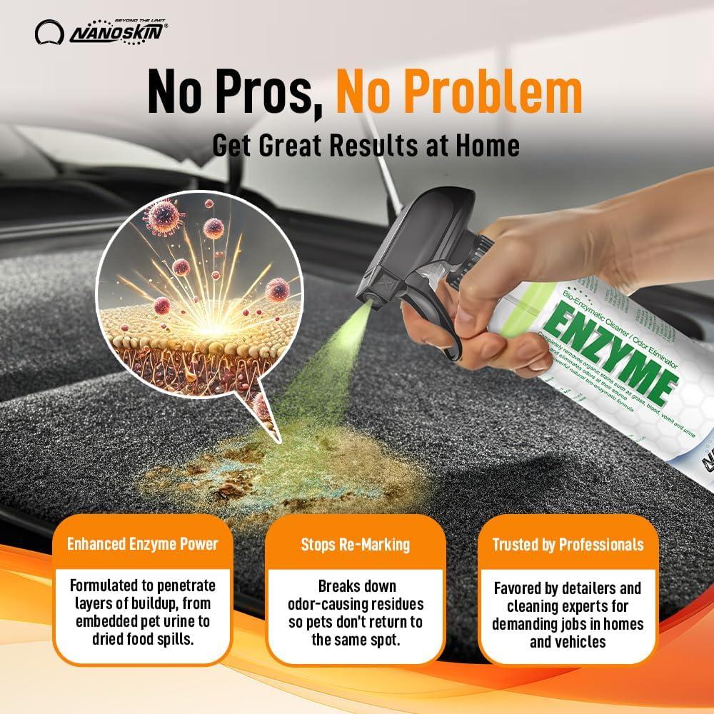 Limpiador Multiusos Nanoskin ENZYME 473 ml - Elimina Manchas y Olores