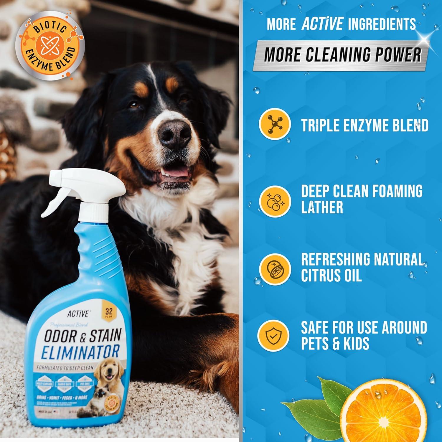 Eliminador de Olores y Manchas para Mascotas ACTIVO 946 ml