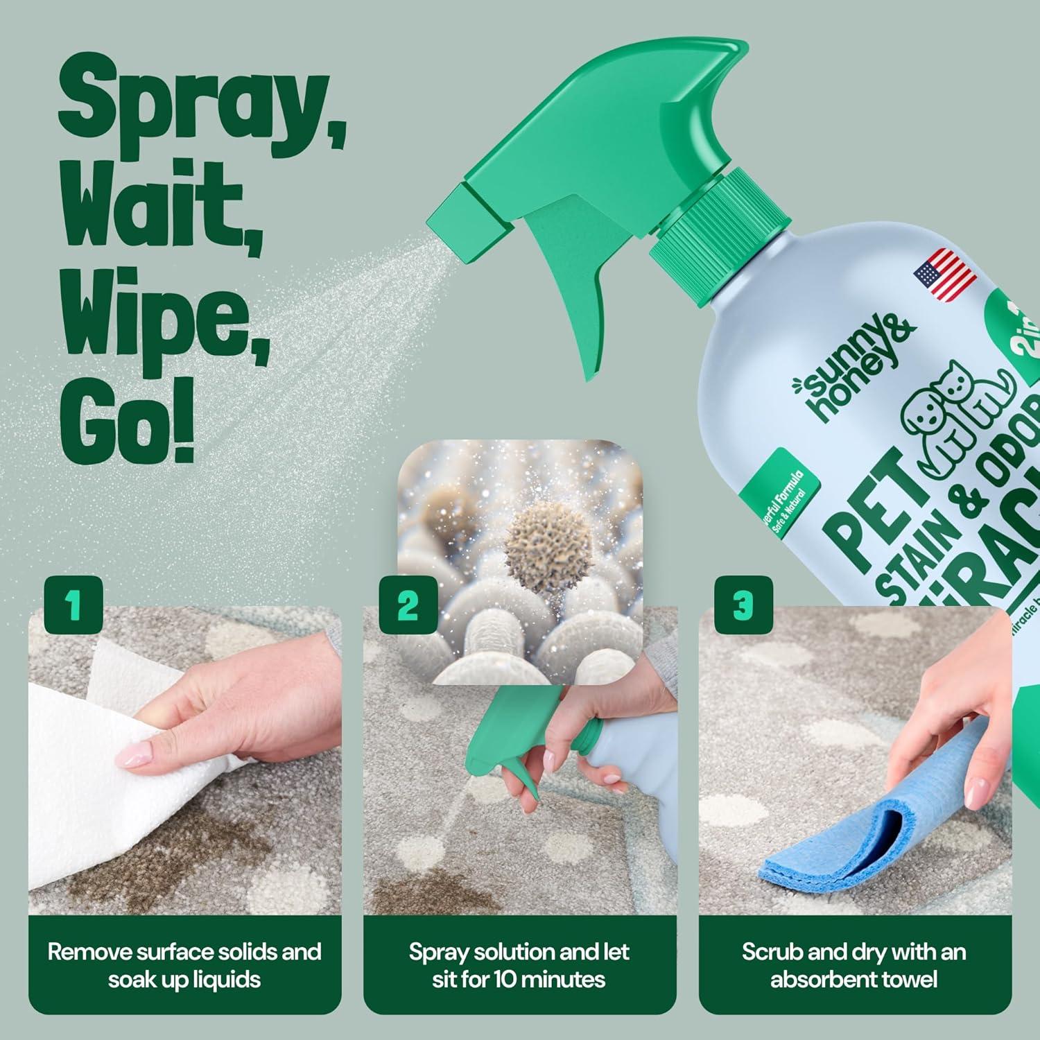 Limpiador Enzimático Sunny & Honey 32 oz Menta para Mascotas