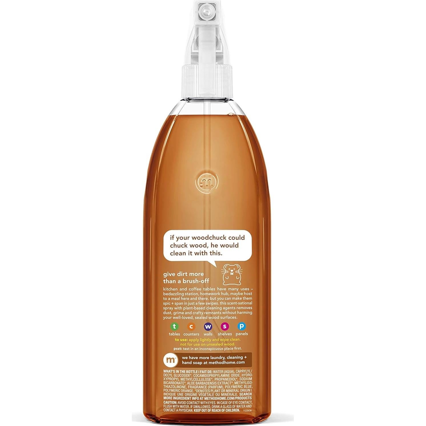 Limpiador Diario de Madera Method 828 ml - Ecológico y Biodegradable