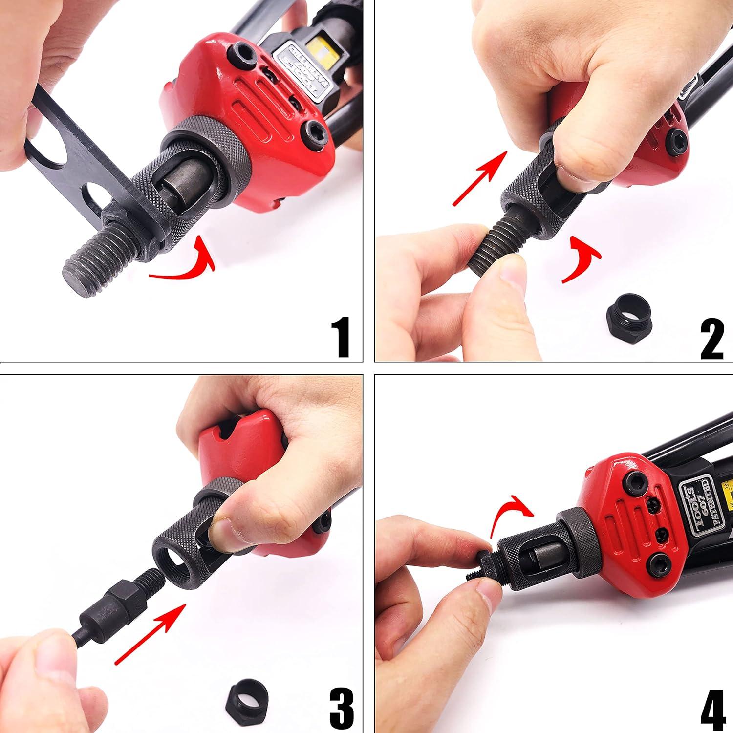 Kit Profesional de Herramienta de Tuerca Remachada ZIOJOVK 2.64kg