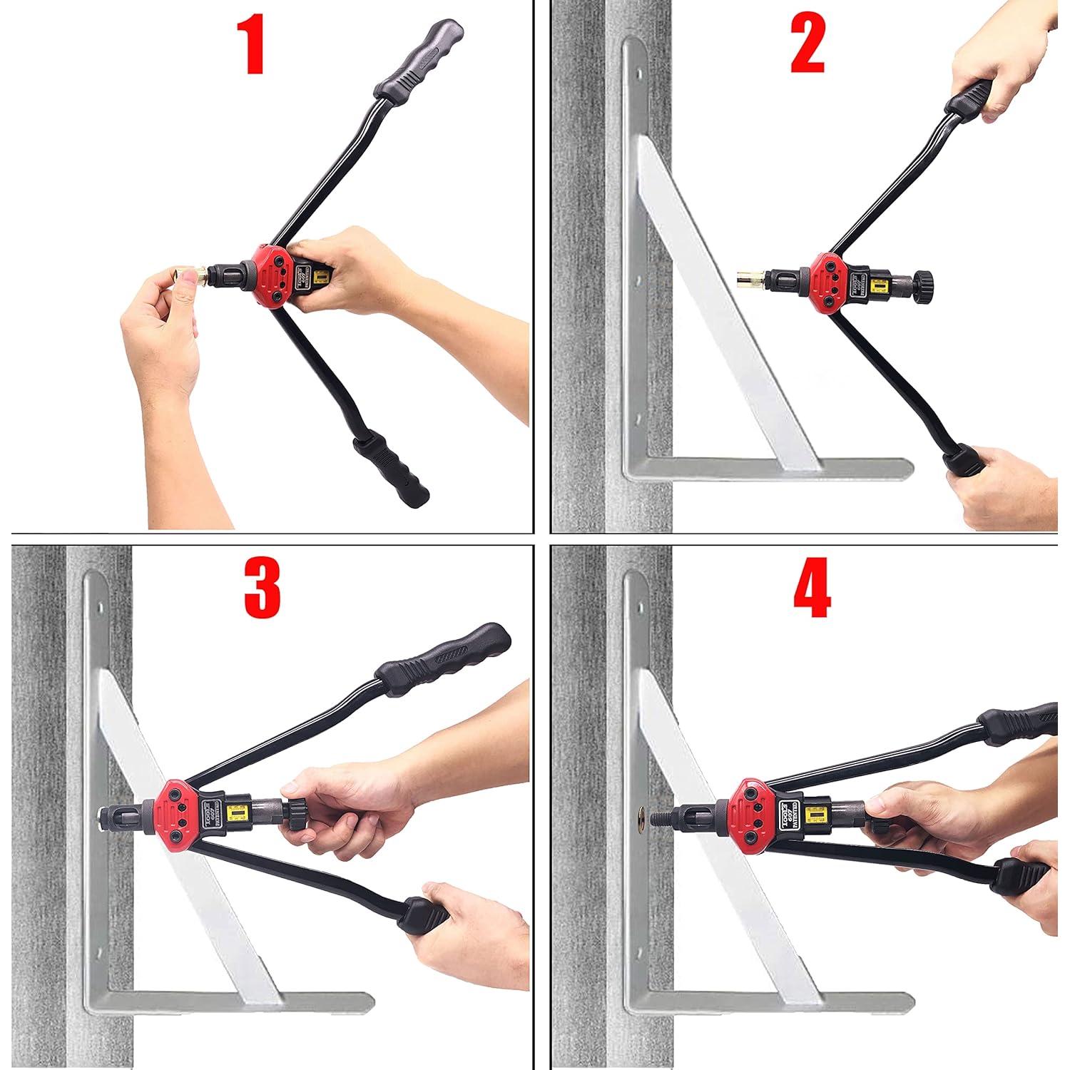 Kit Profesional de Herramienta de Tuerca Remachada ZIOJOVK 2.64kg