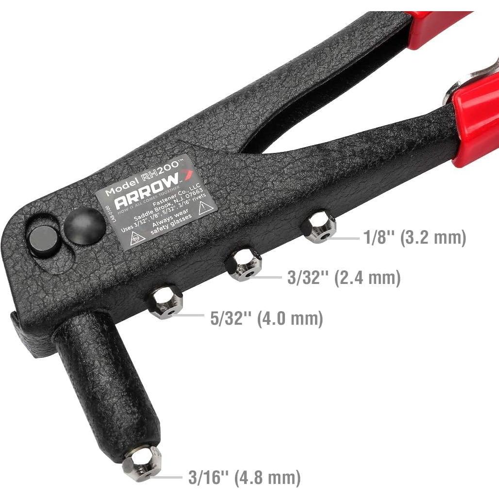 Remachadora Manual Arrow RH200S con 120 Remaches Variados