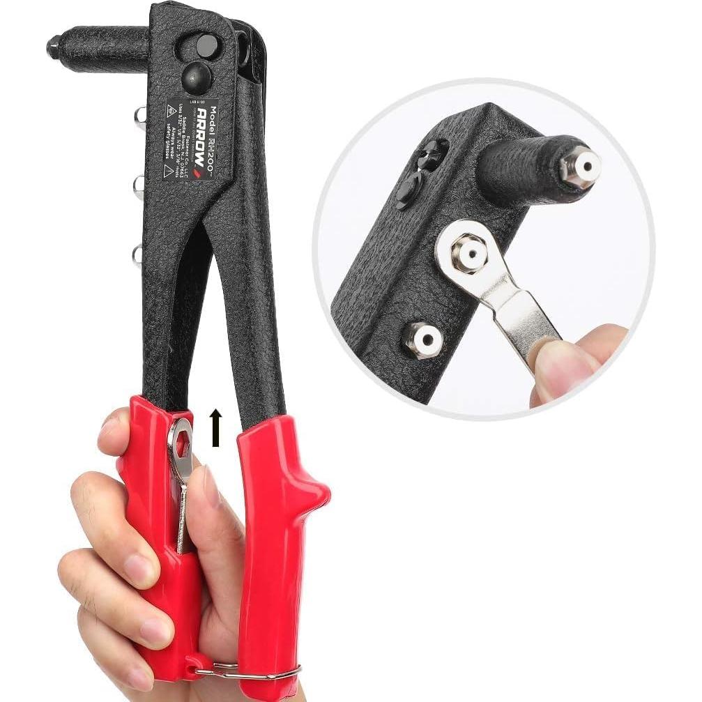 Remachadora Manual Arrow RH200S con 120 Remaches Variados