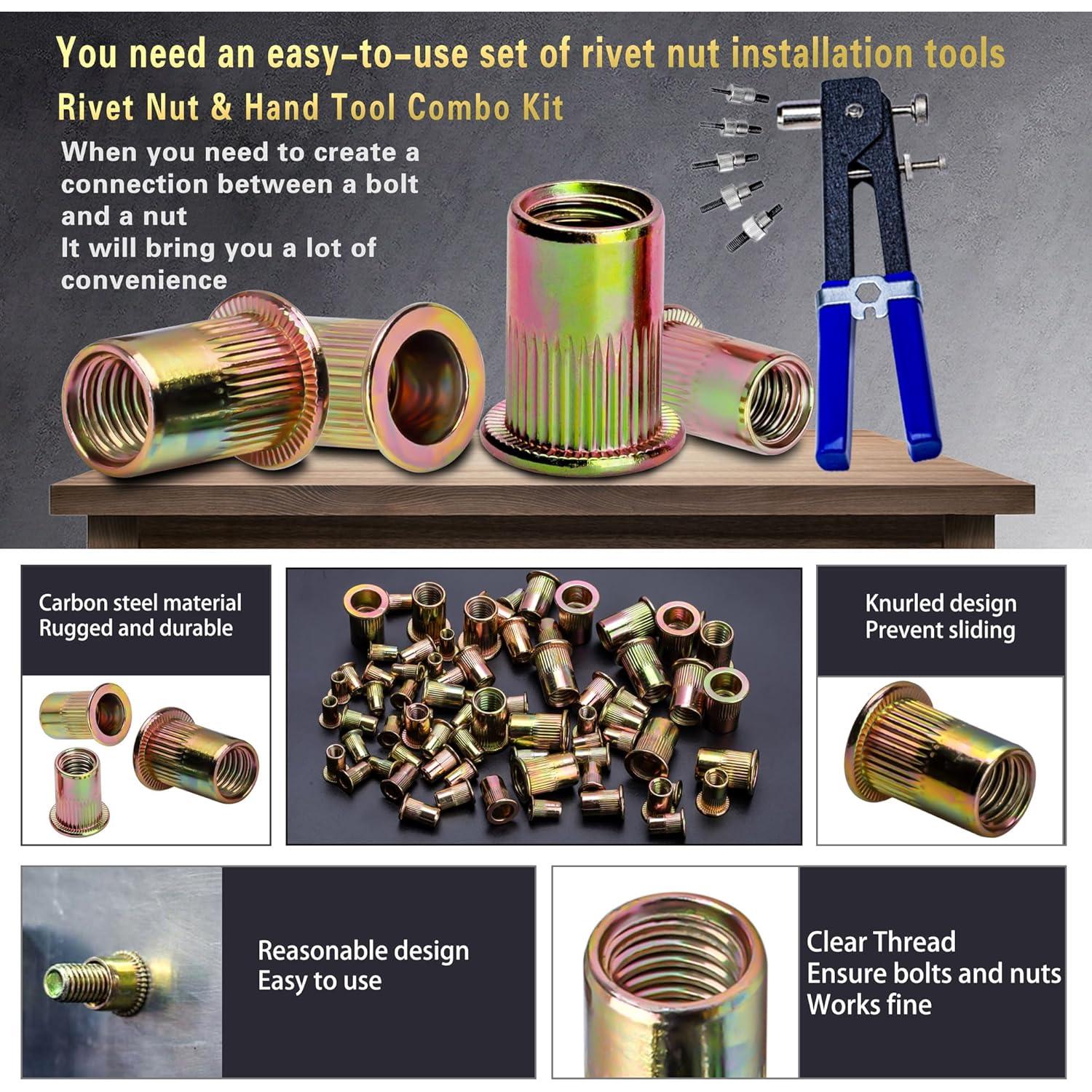 Kit de Herramientas para Tuercas Remachadas 430 Pcs AskWay