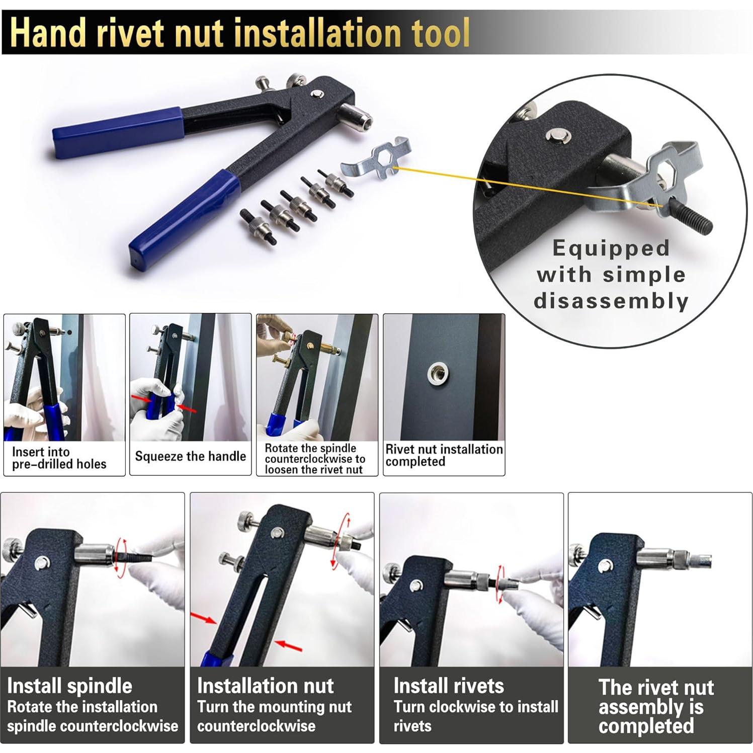 Kit de Herramientas para Tuercas Remachadas 430 Pcs AskWay