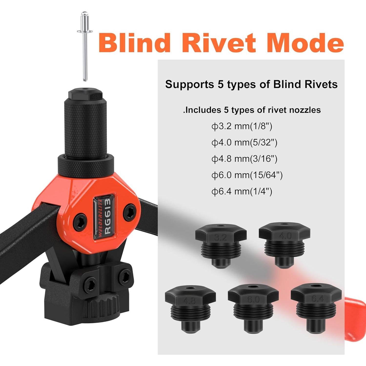 Kit de Herramienta de Remache Doble Función WelderElite 405 Piezas