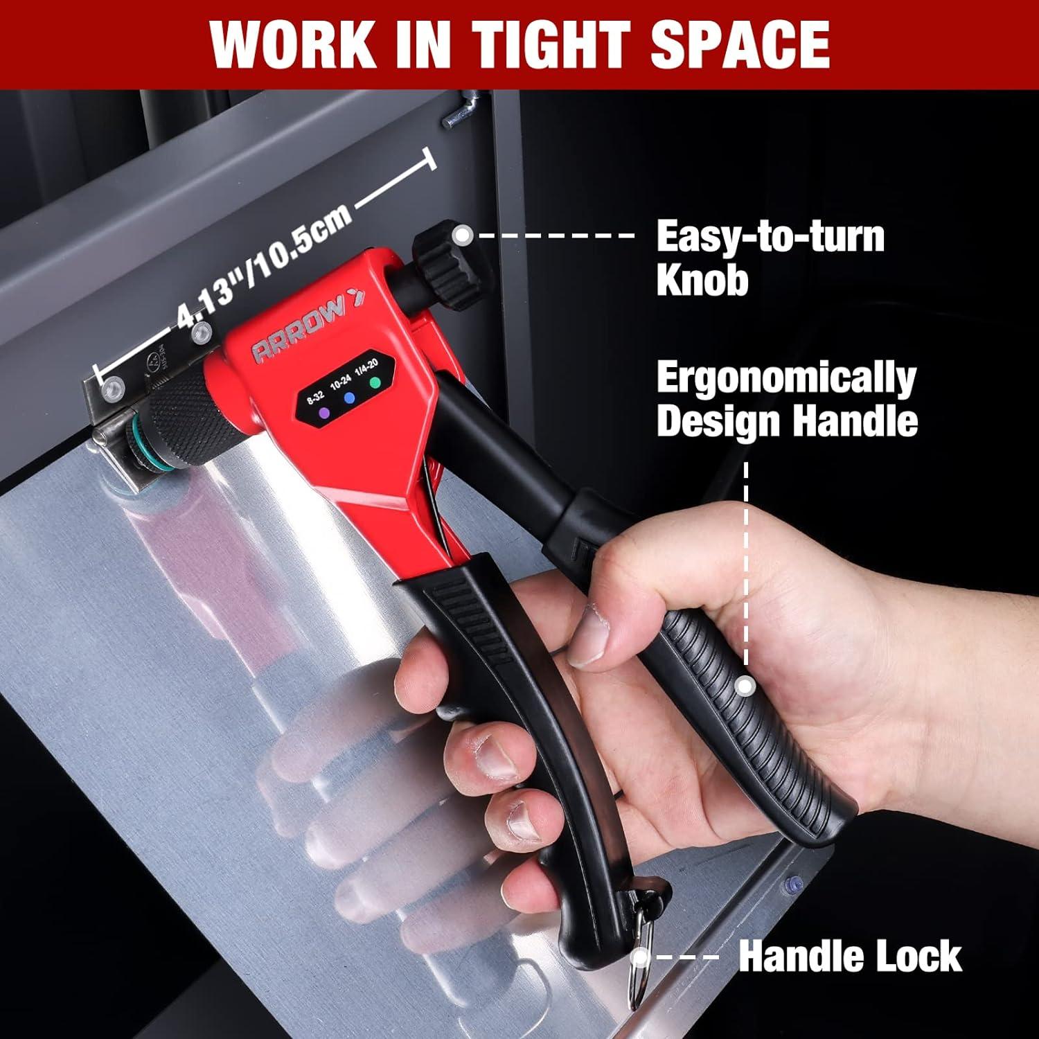 Kit de Herramienta de Tuerca Remachada Arrow RNT1 - 8"